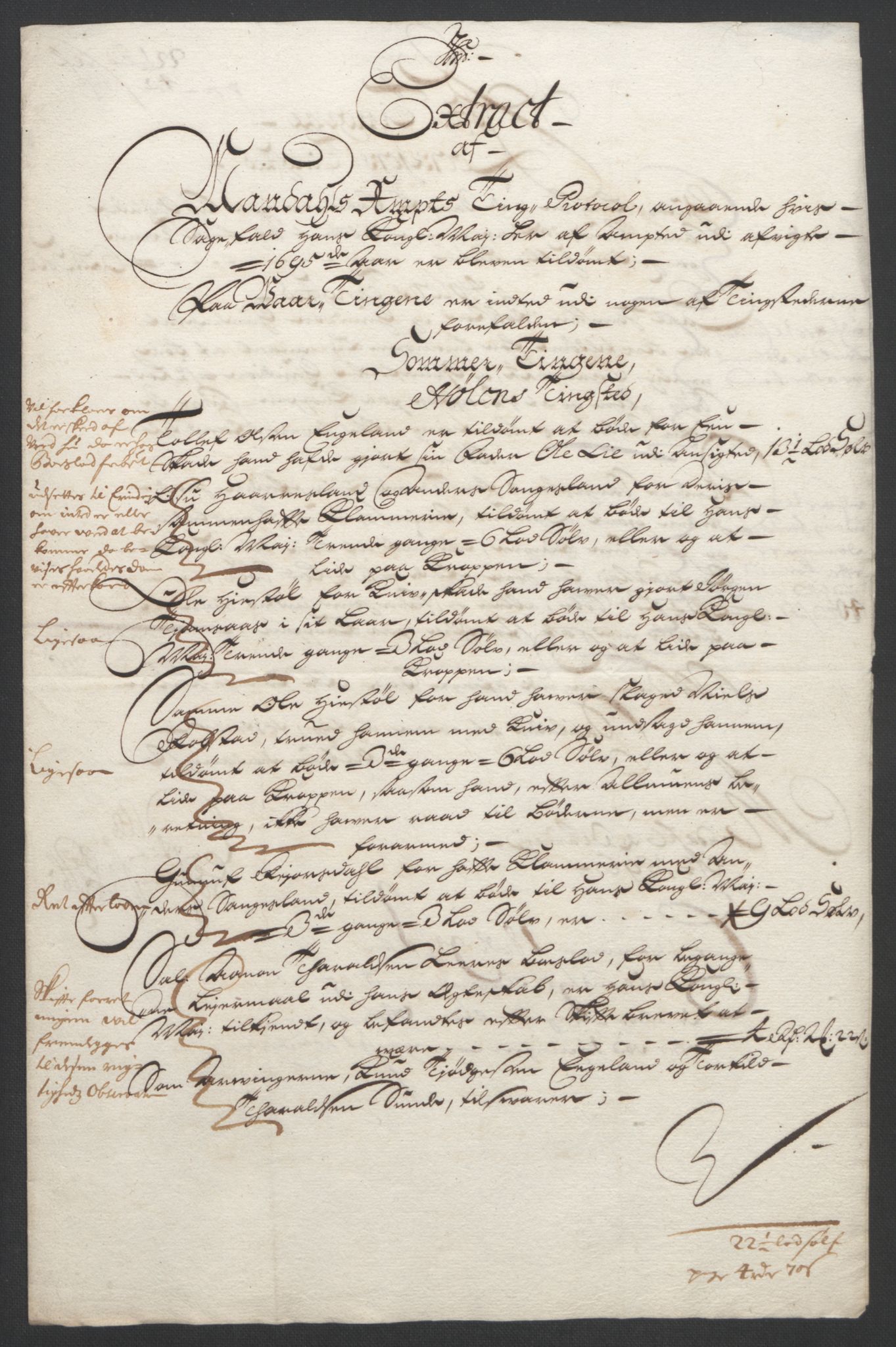 Rentekammeret inntil 1814, Reviderte regnskaper, Fogderegnskap, RA/EA-4092/R43/L2545: Fogderegnskap Lista og Mandal, 1694-1695, p. 251