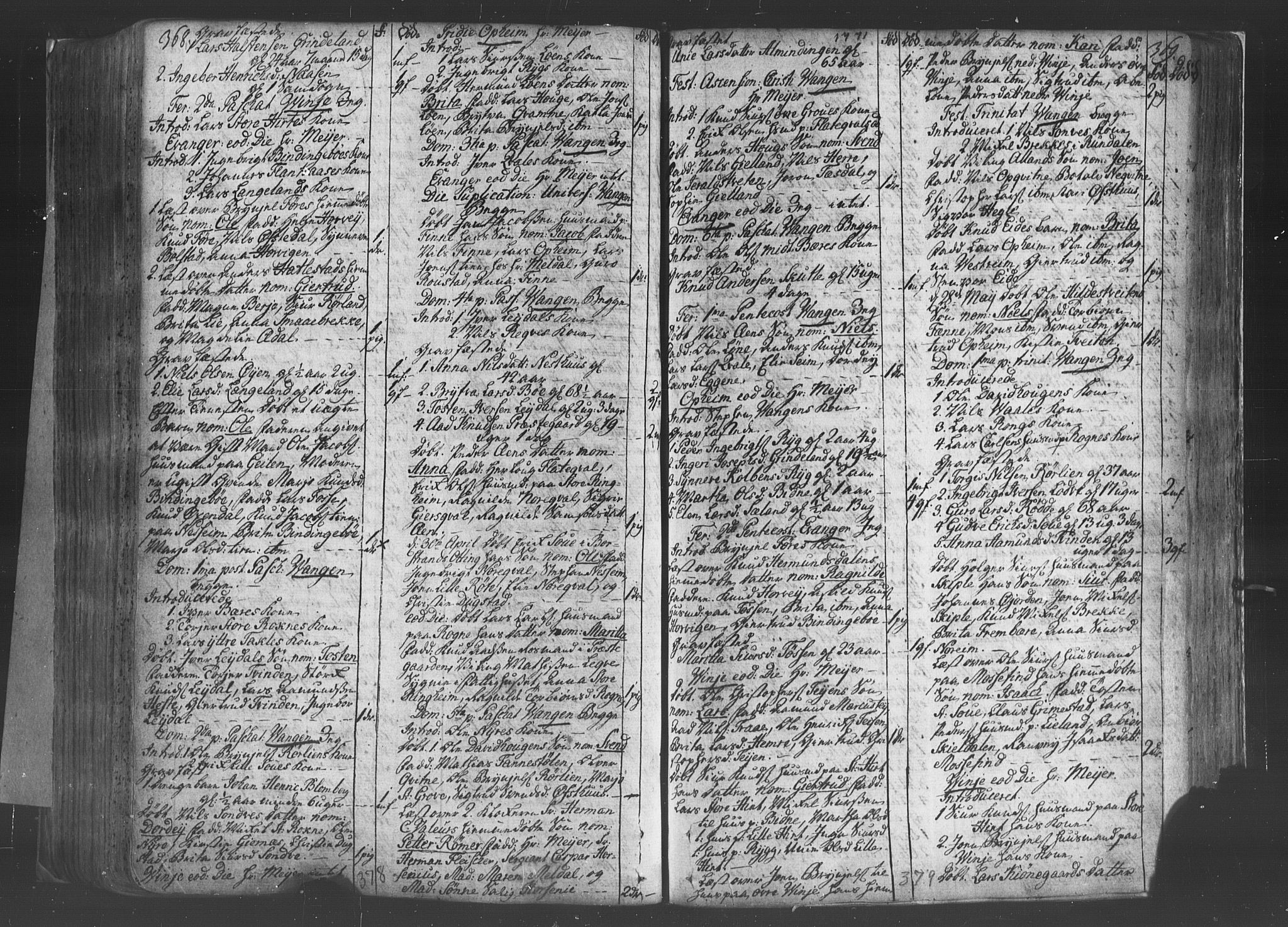 Voss sokneprestembete, SAB/A-79001/H/Haa: Parish register (official) no. A 8, 1752-1780, p. 368-369