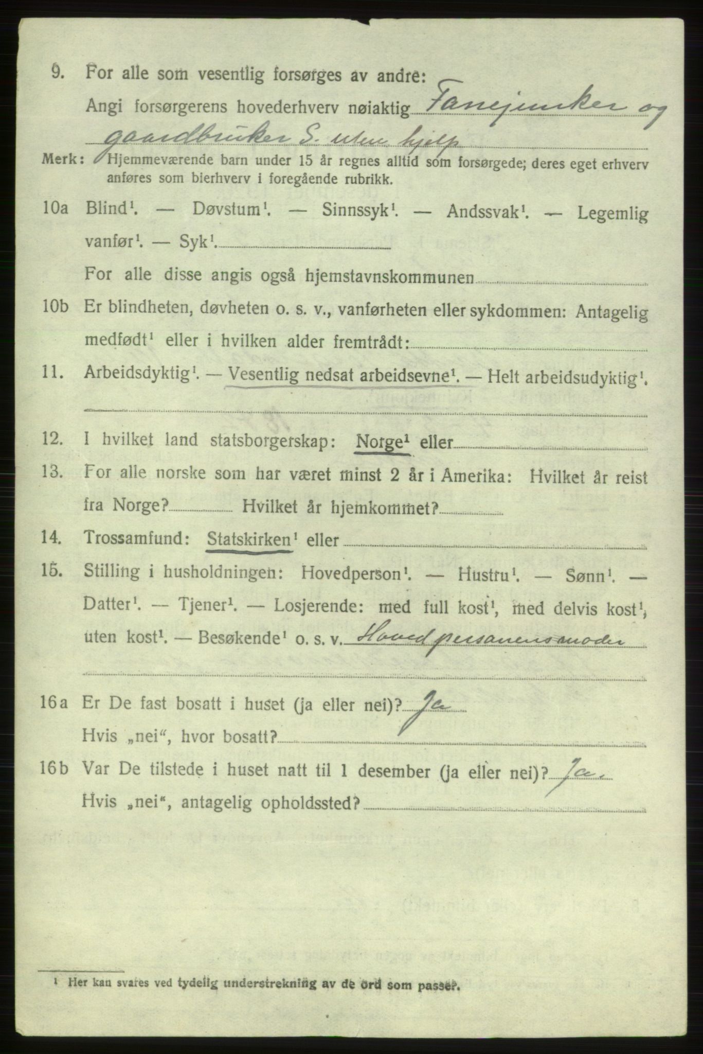 SAB, 1920 census for Etne, 1920, p. 2380