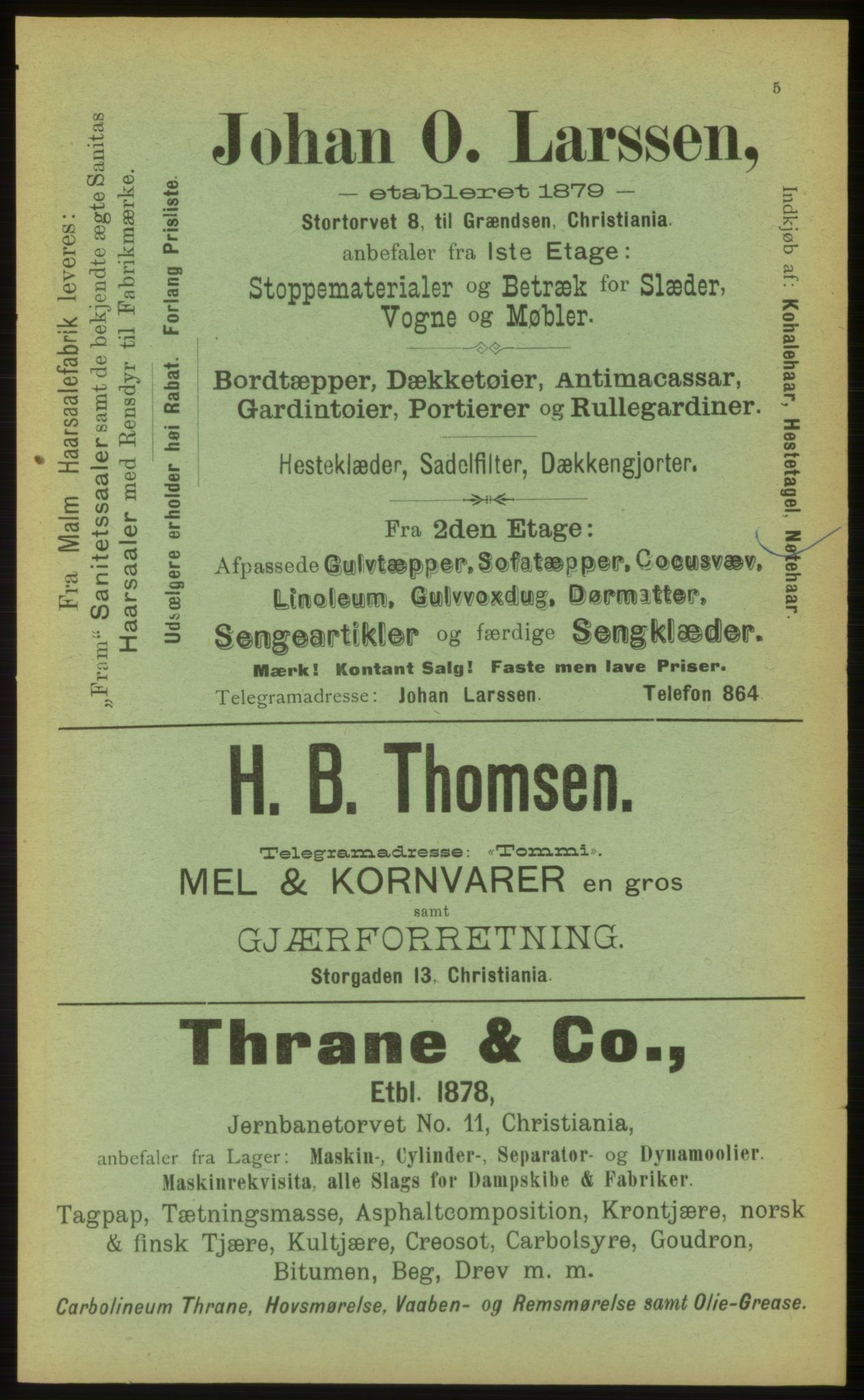 Kristiania/Oslo adressebok, PUBL/-, 1898, p. 5