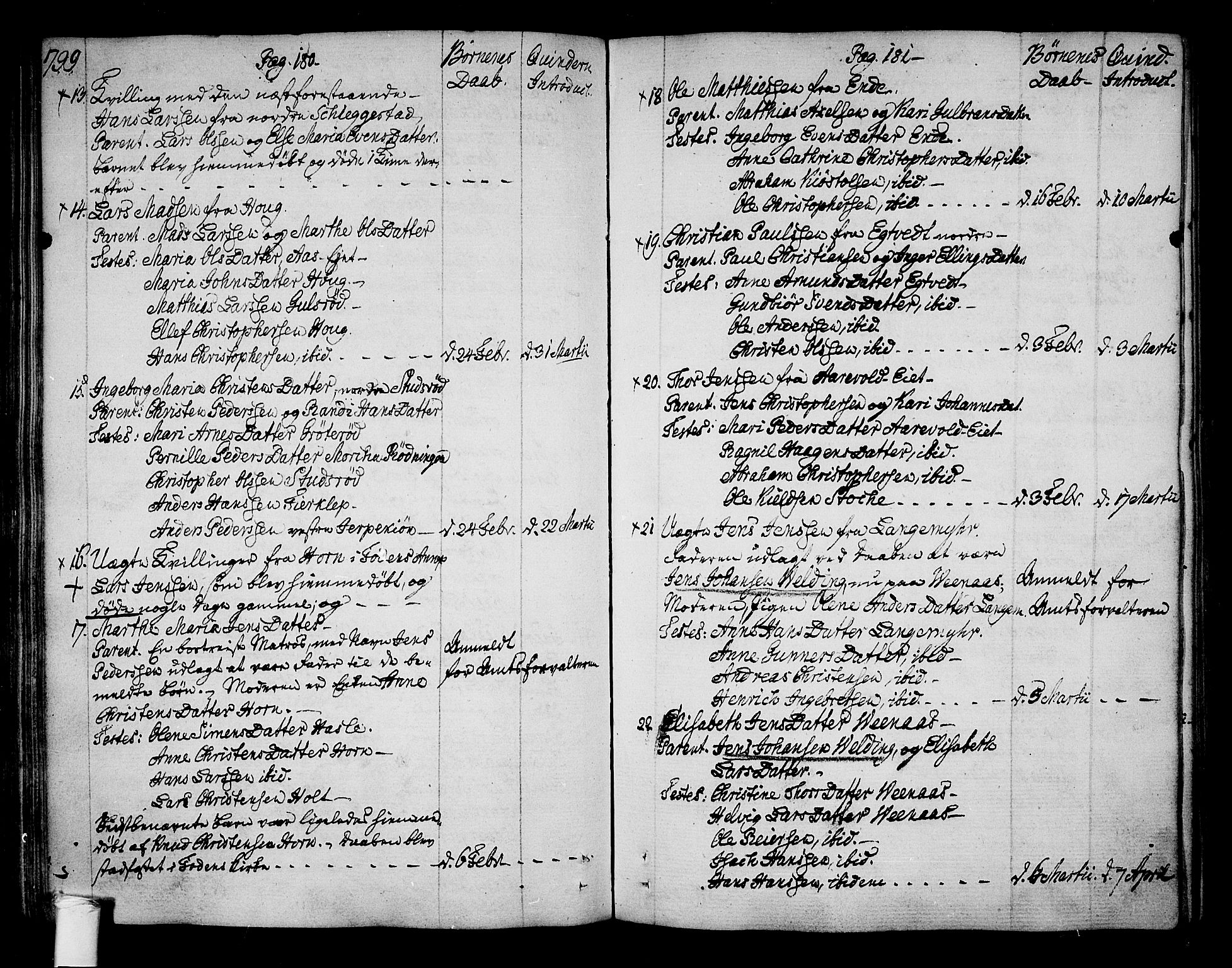 Ramnes kirkebøker, SAKO/A-314/F/Fa/L0003: Parish register (official) no. I 3, 1790-1813, p. 180-181