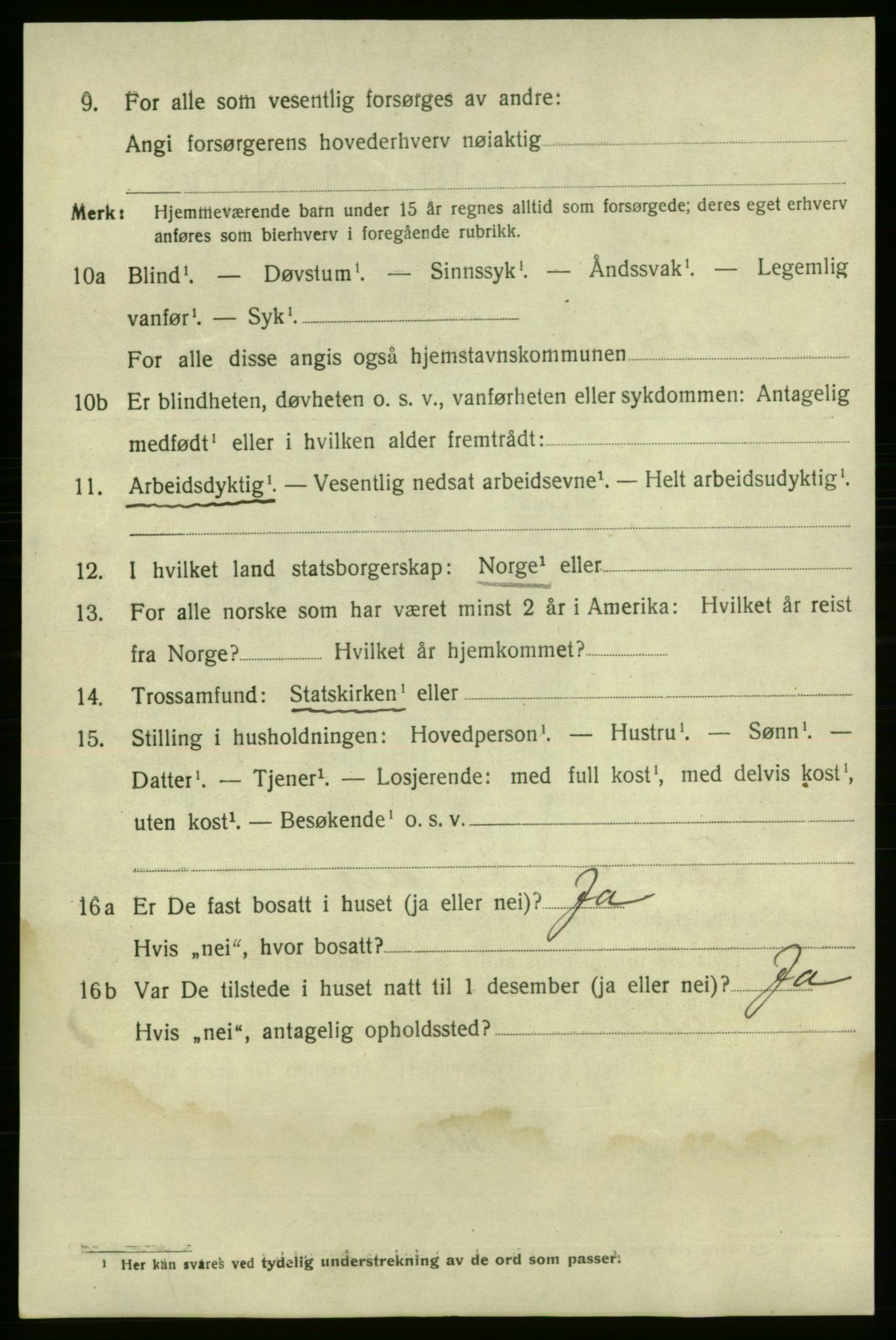 SAO, 1920 census for Fredrikshald, 1920, p. 19410