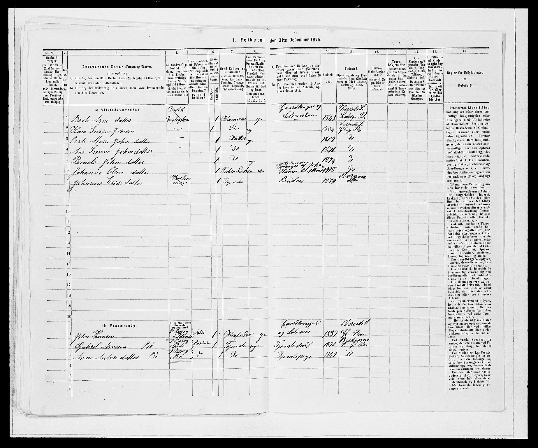 SAB, 1875 Census for 1445P Gloppen, 1875, p. 766