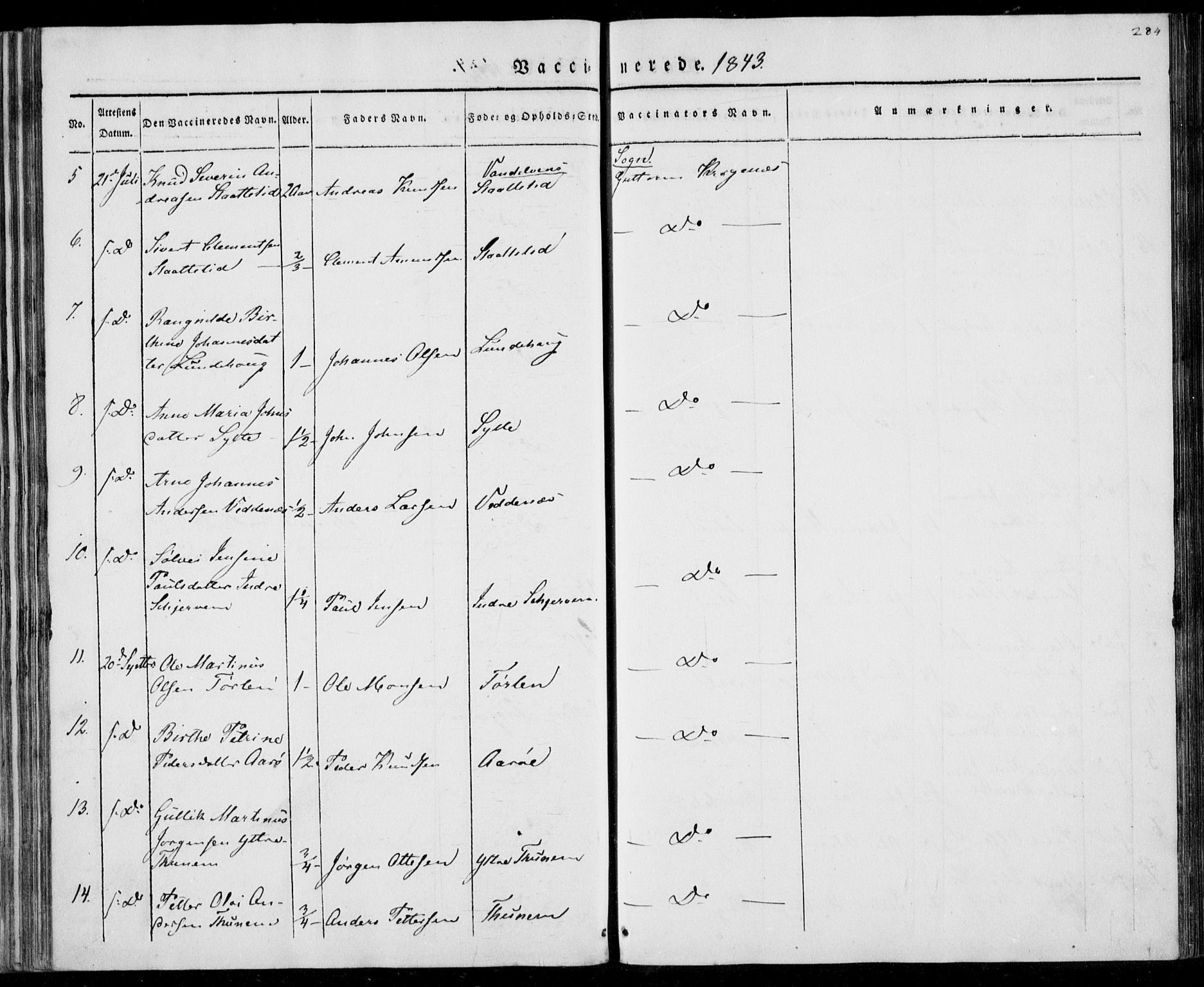 Ministerialprotokoller, klokkerbøker og fødselsregistre - Møre og Romsdal, AV/SAT-A-1454/501/L0005: Parish register (official) no. 501A05, 1831-1844, p. 284