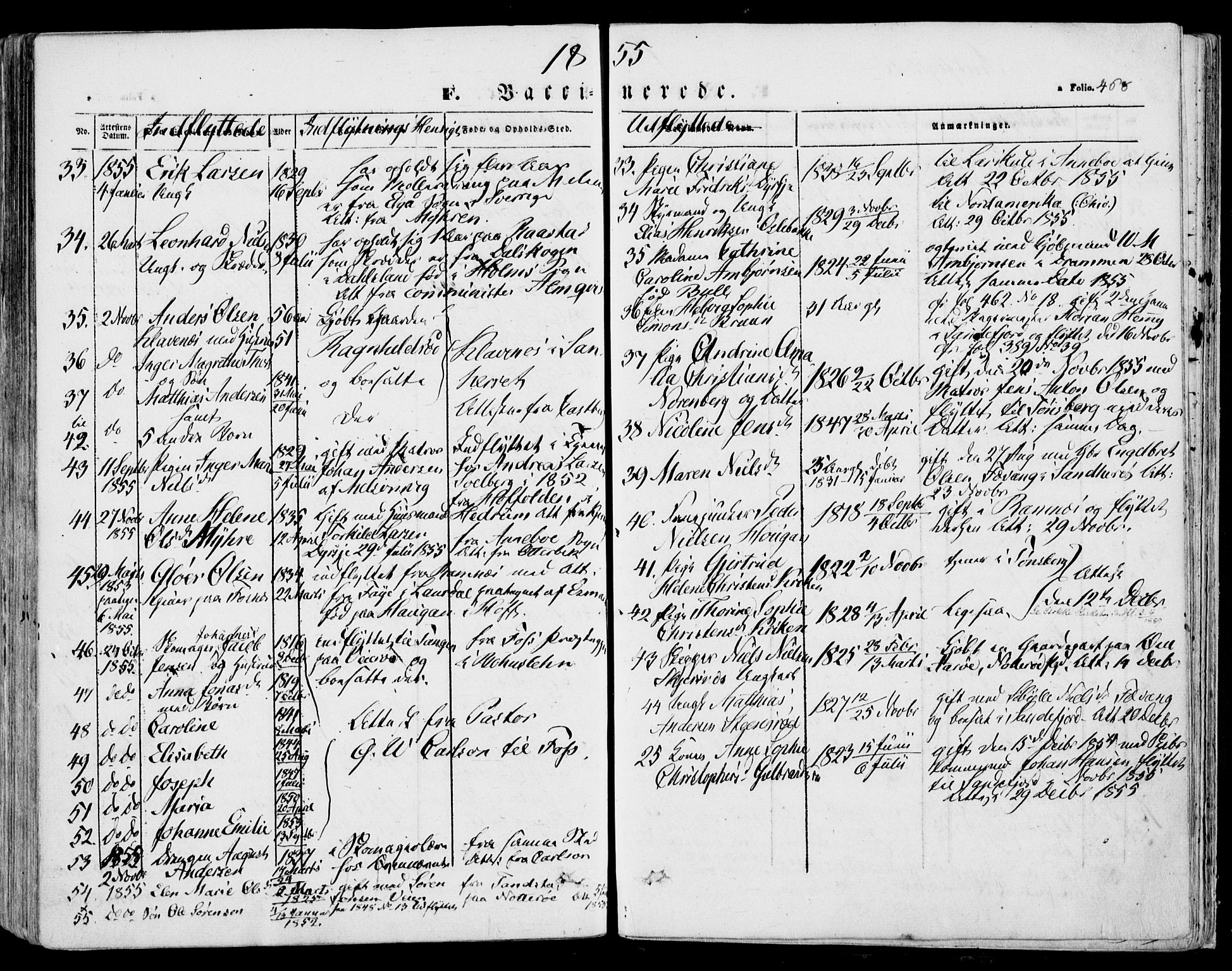 Stokke kirkebøker, AV/SAKO-A-320/F/Fa/L0007: Parish register (official) no. I 7, 1844-1857, p. 468