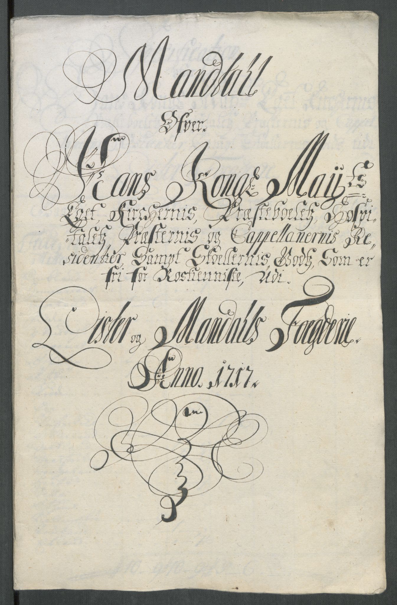 Rentekammeret inntil 1814, Reviderte regnskaper, Fogderegnskap, RA/EA-4092/R43/L2561: Fogderegnskap Lista og Mandal, 1717, p. 18