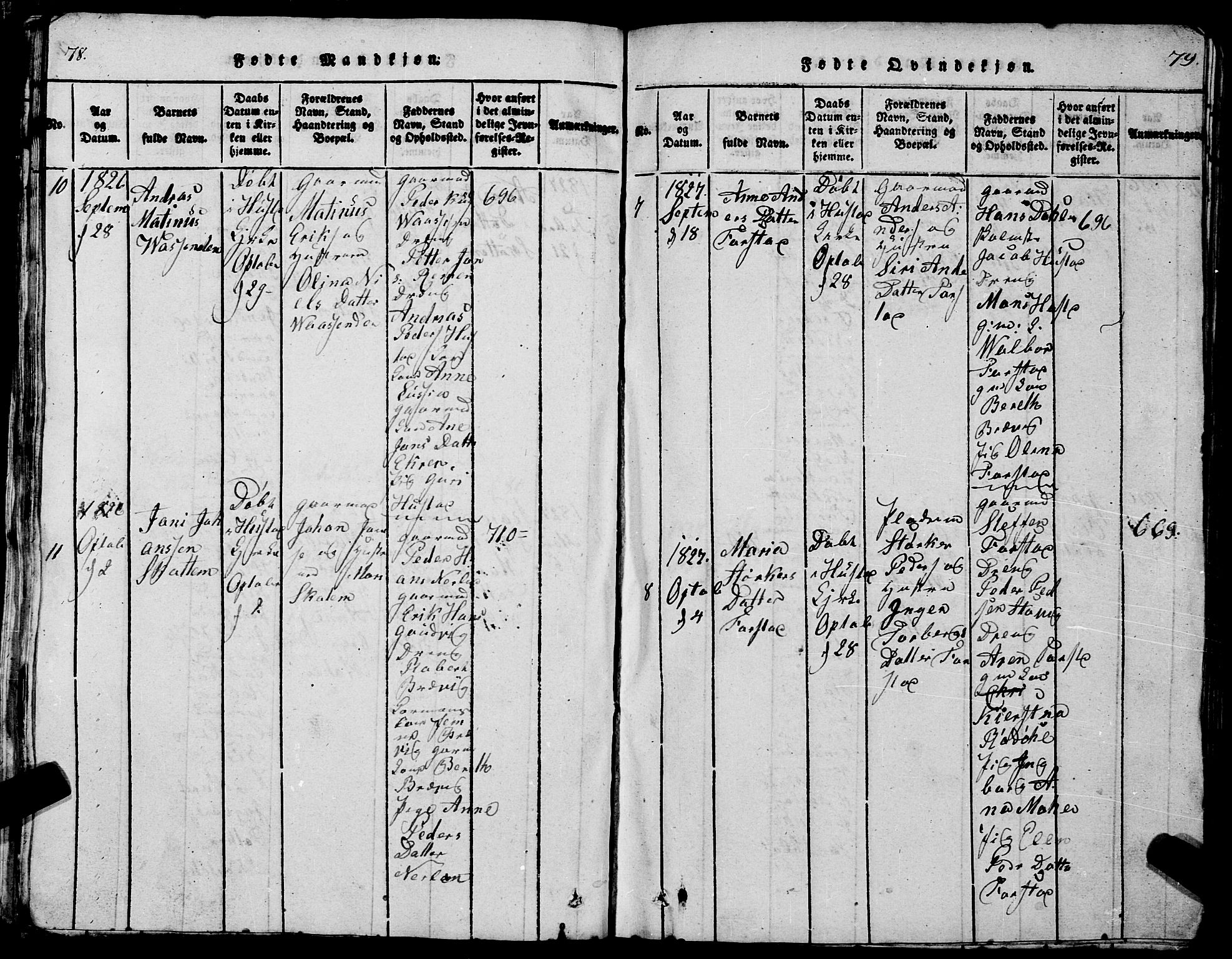 Ministerialprotokoller, klokkerbøker og fødselsregistre - Møre og Romsdal, SAT/A-1454/567/L0781: Parish register (copy) no. 567C01, 1818-1845, p. 78-79