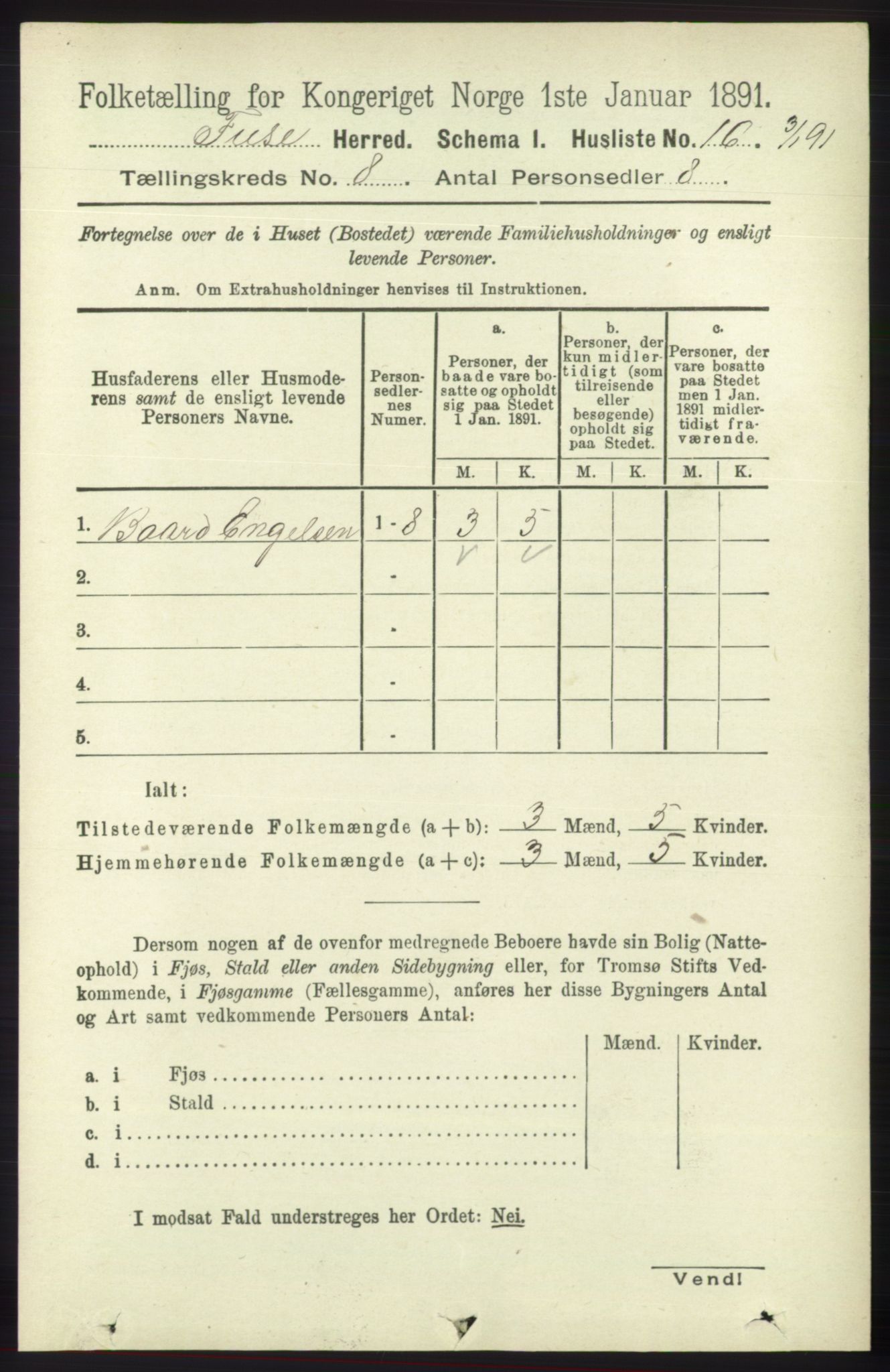 RA, 1891 census for 1241 Fusa, 1891, p. 1559