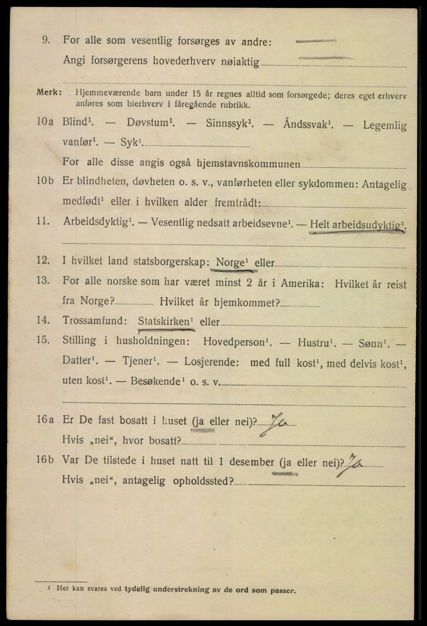 SAK, 1920 census for Grimstad, 1920, p. 2336