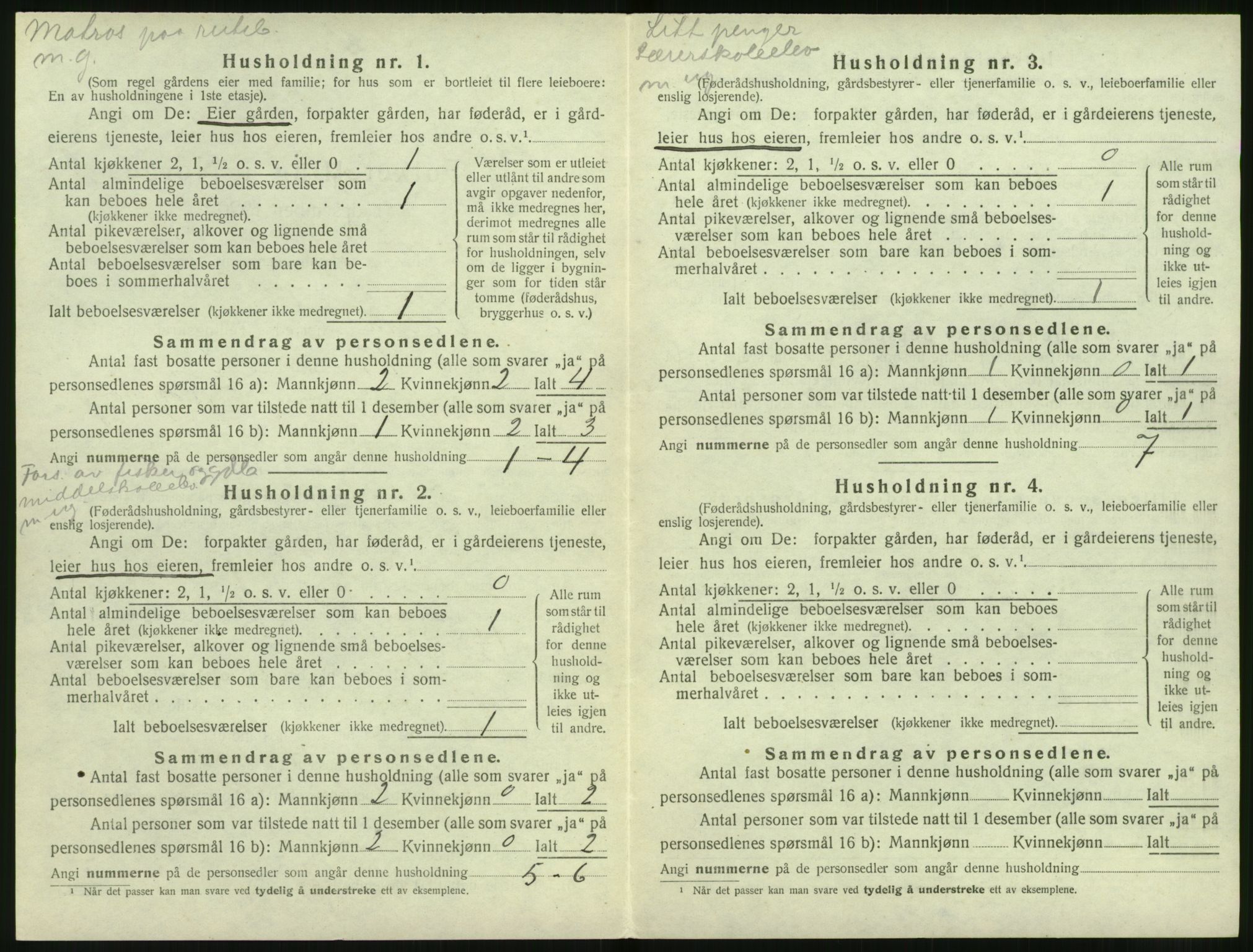 SAT, 1920 census for Volda, 1920, p. 529