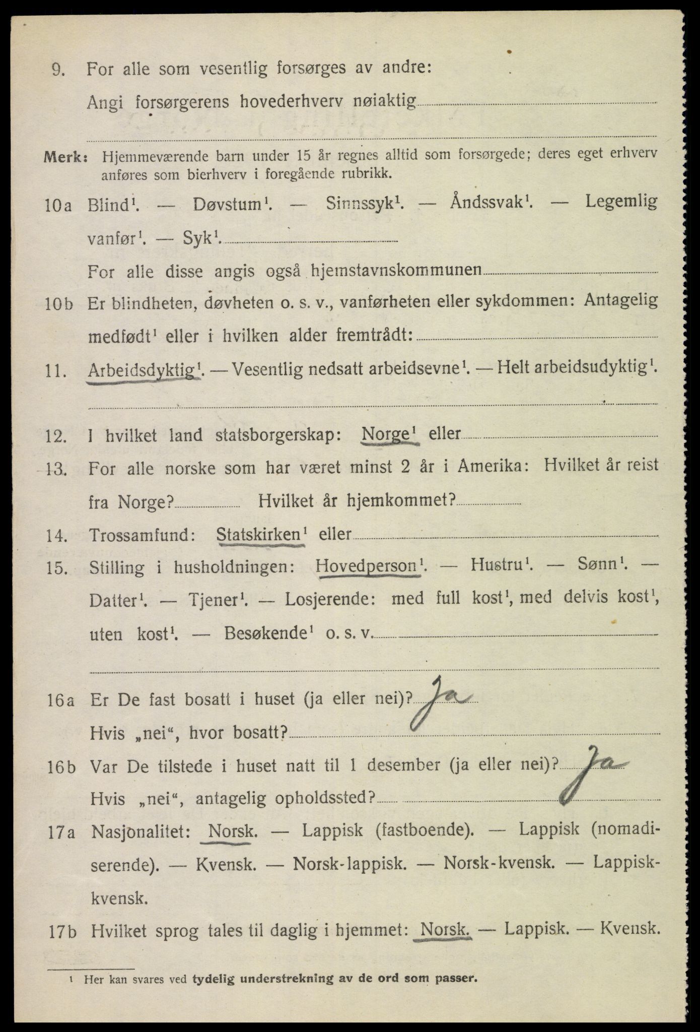 SAT, 1920 census for Hadsel, 1920, p. 17145