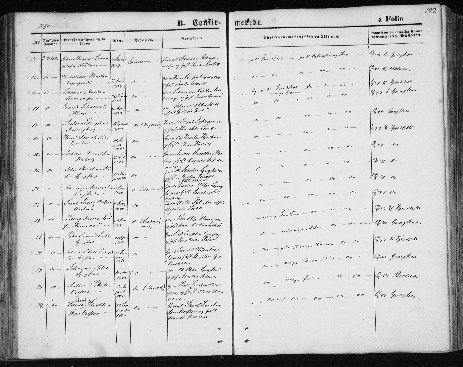 Ministerialprotokoller, klokkerbøker og fødselsregistre - Nord-Trøndelag, SAT/A-1458/730/L0283: Parish register (official) no. 730A08, 1855-1865, p. 199
