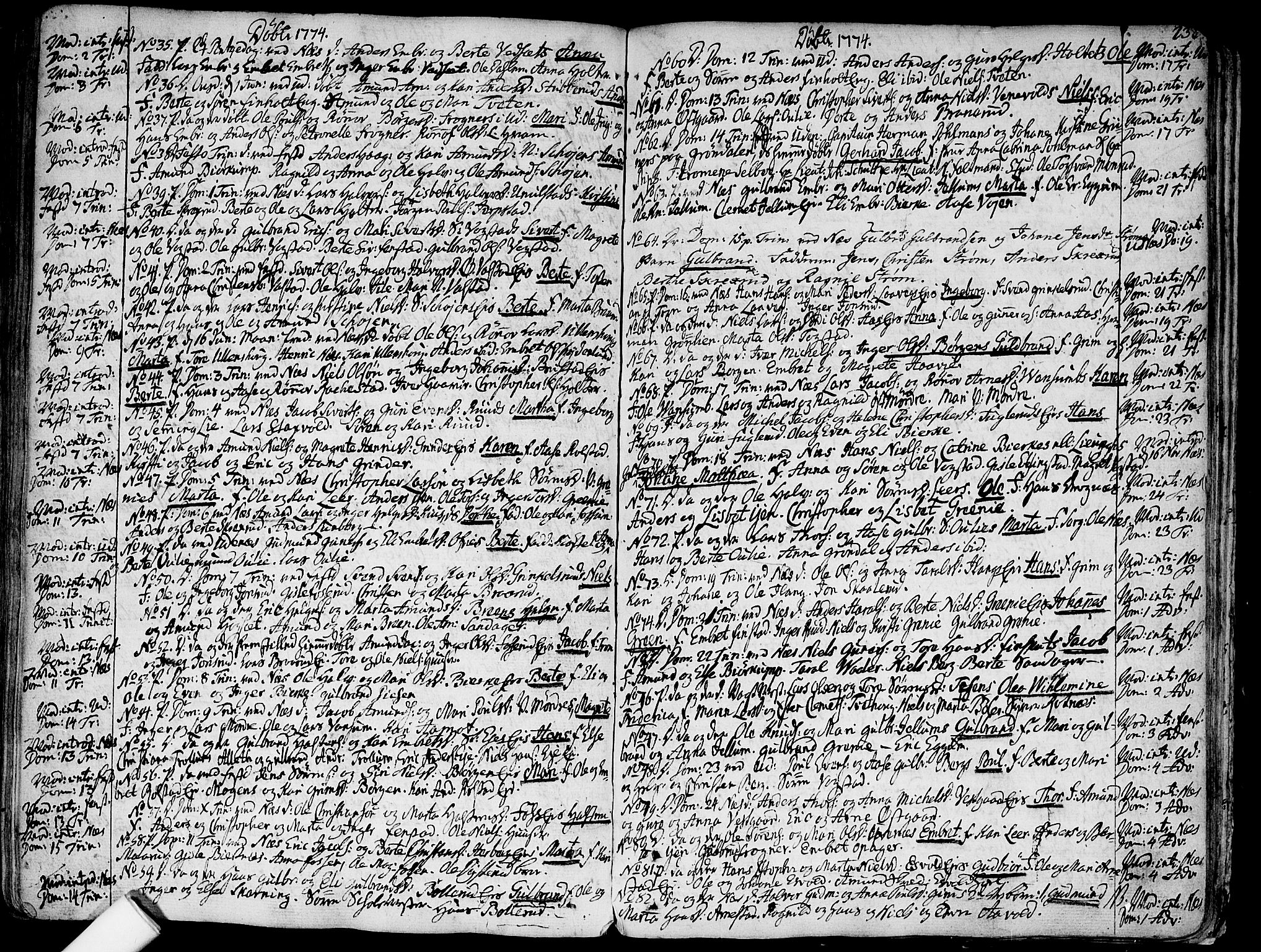 Nes prestekontor Kirkebøker, SAO/A-10410/F/Fa/L0003: Parish register (official) no. I 3, 1734-1781, p. 236
