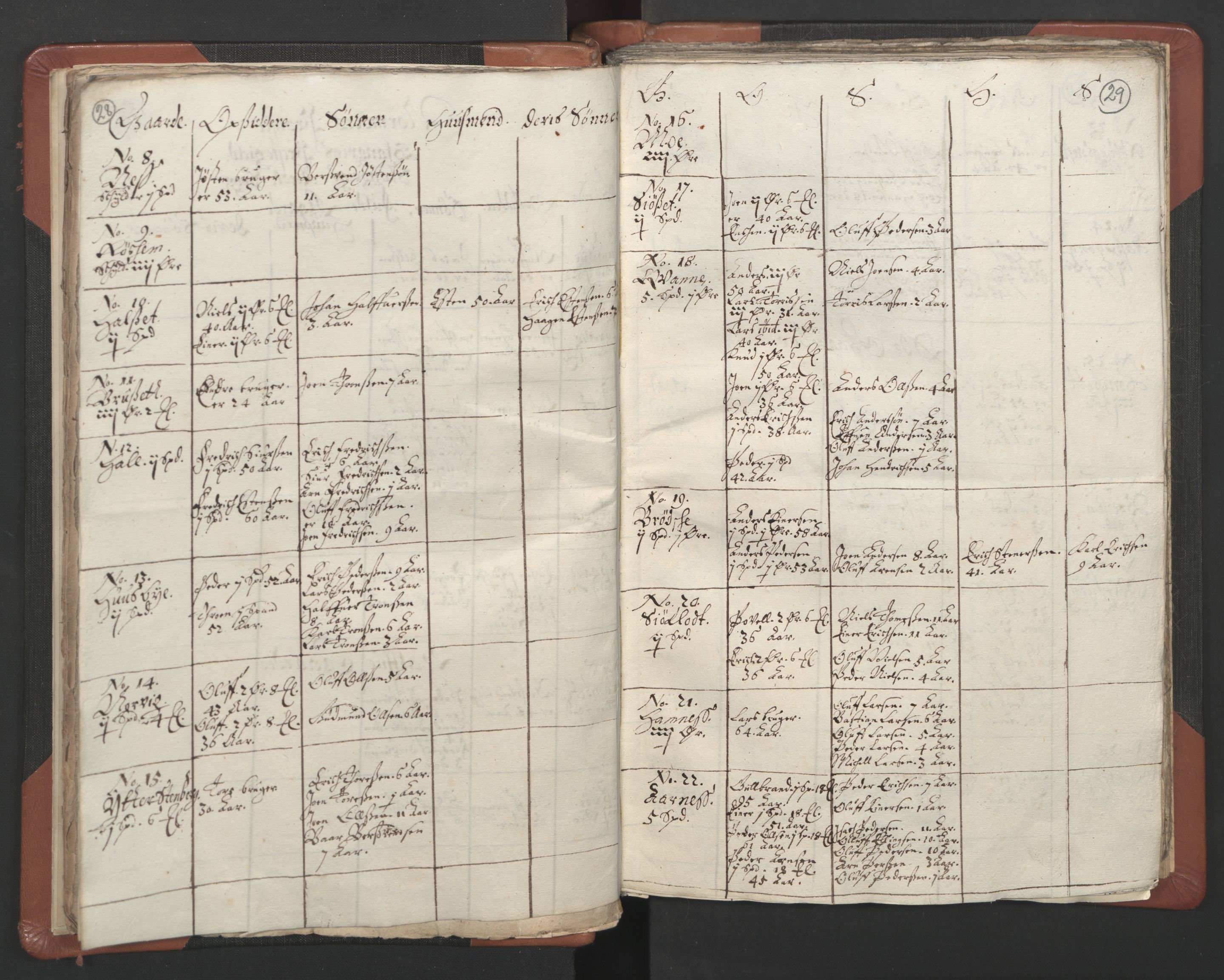 RA, Vicar's Census 1664-1666, no. 29: Nordmøre deanery, 1664-1666, p. 28-29