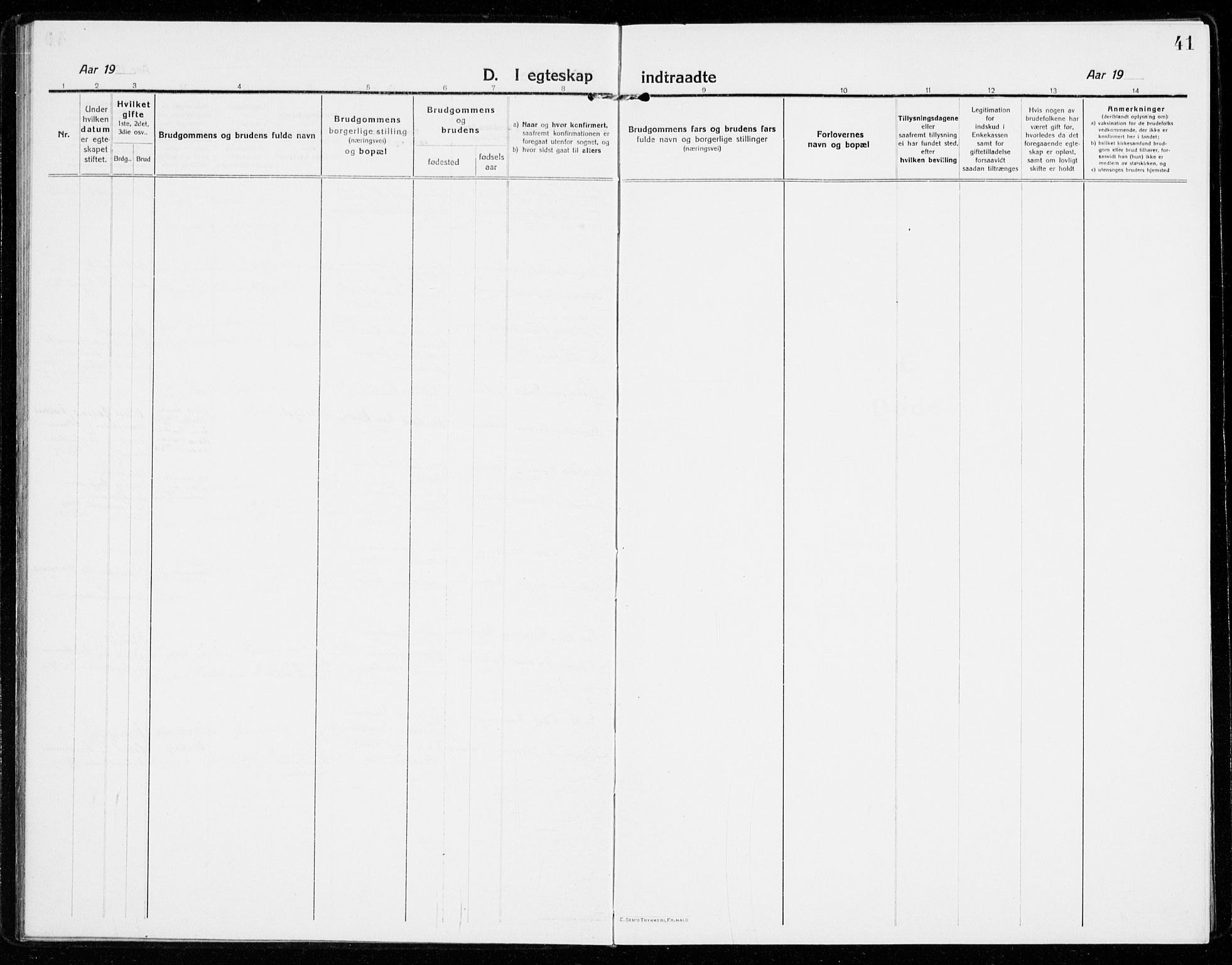 Sandar kirkebøker, SAKO/A-243/F/Fa/L0020: Parish register (official) no. 20, 1915-1919, p. 41