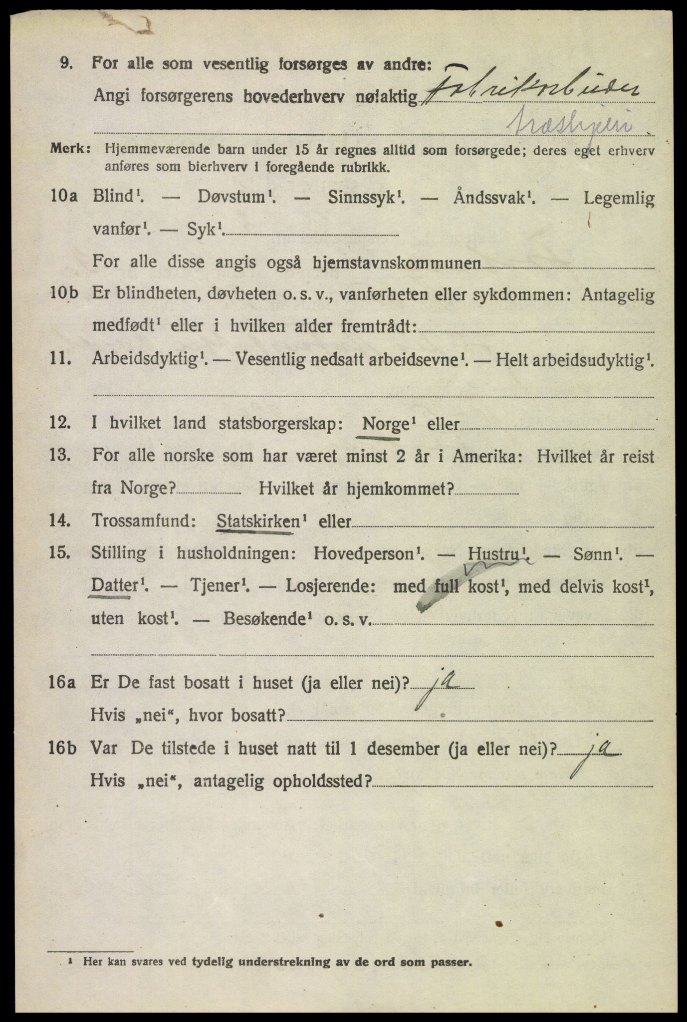 SAH, 1920 census for Fåberg, 1920, p. 4471