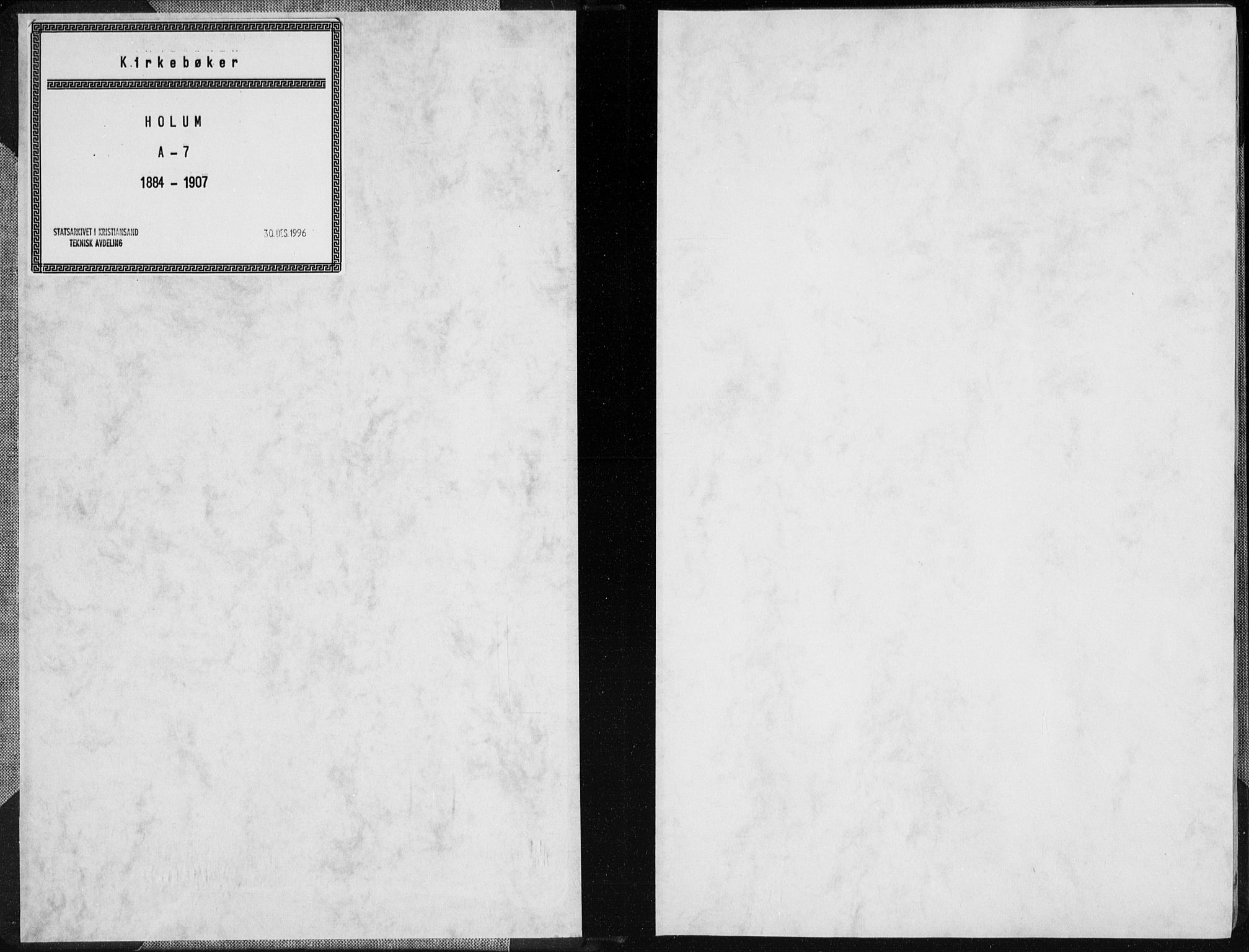 Holum sokneprestkontor, AV/SAK-1111-0022/F/Fa/Faa/L0007: Parish register (official) no. A 7, 1884-1907