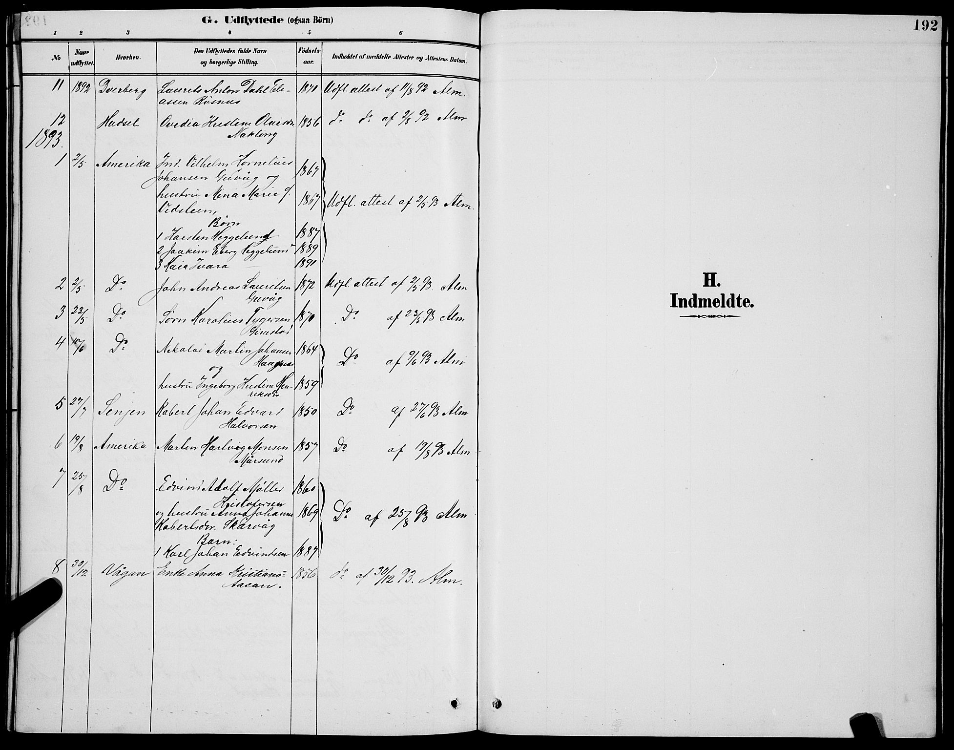 Ministerialprotokoller, klokkerbøker og fødselsregistre - Nordland, AV/SAT-A-1459/891/L1315: Parish register (copy) no. 891C04, 1886-1893, p. 192