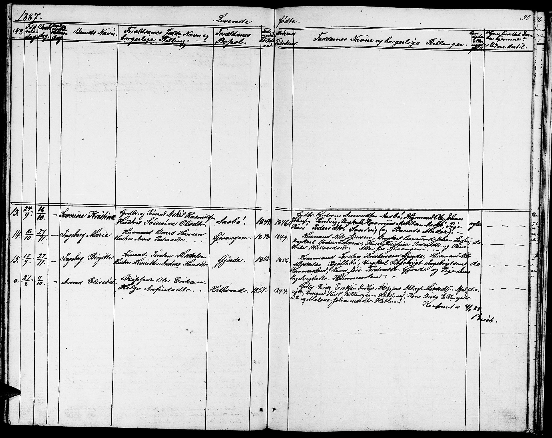 Fjelberg sokneprestembete, SAB/A-75201/H/Hab: Parish register (copy) no. A 3, 1865-1887, p. 90