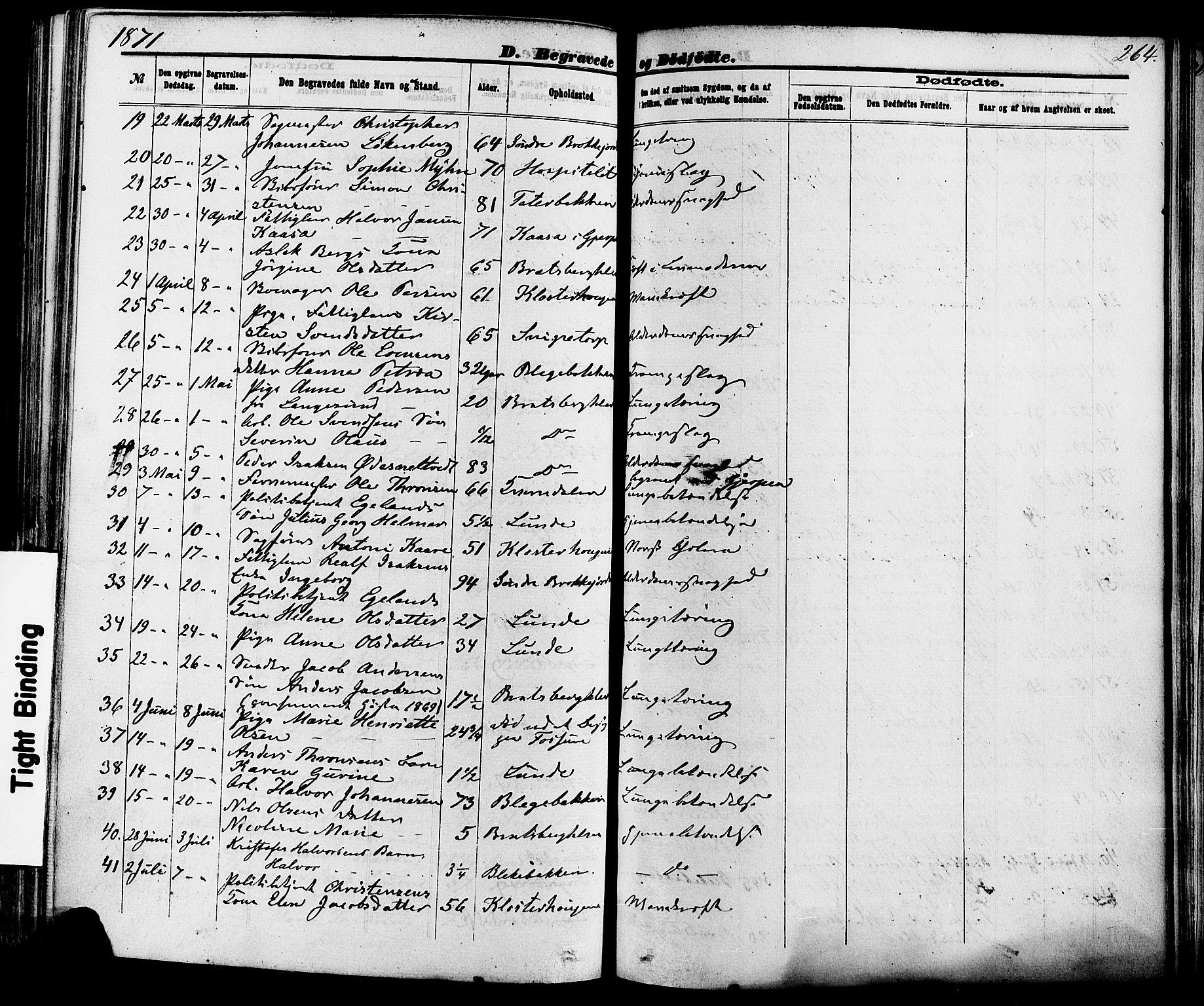 Skien kirkebøker, SAKO/A-302/F/Fa/L0008: Parish register (official) no. 8, 1866-1877, p. 264