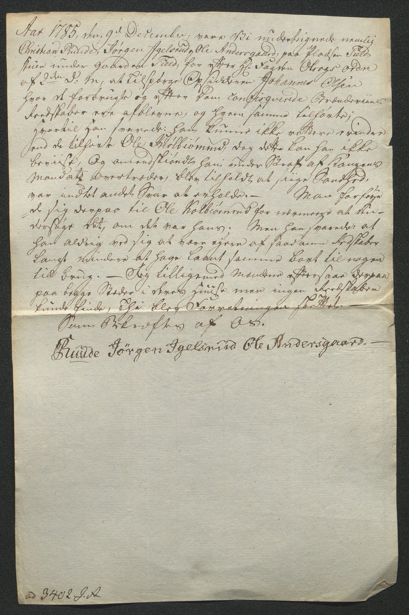 Fylkesmannen i Oppland, SAH/FYO-002/1/D/Dl/L0509B: Brev fra fogden i Toten, 1785-1786, p. 3