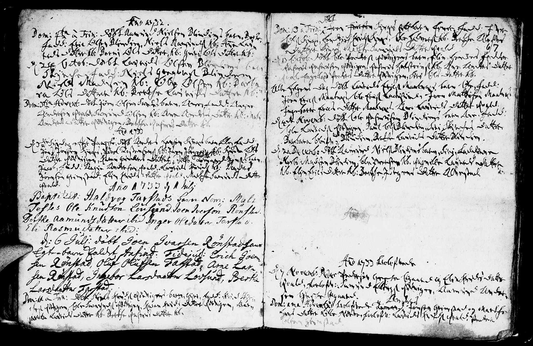Ministerialprotokoller, klokkerbøker og fødselsregistre - Møre og Romsdal, SAT/A-1454/536/L0491: Parish register (official) no. 536A01 /1, 1689-1737, p. 67