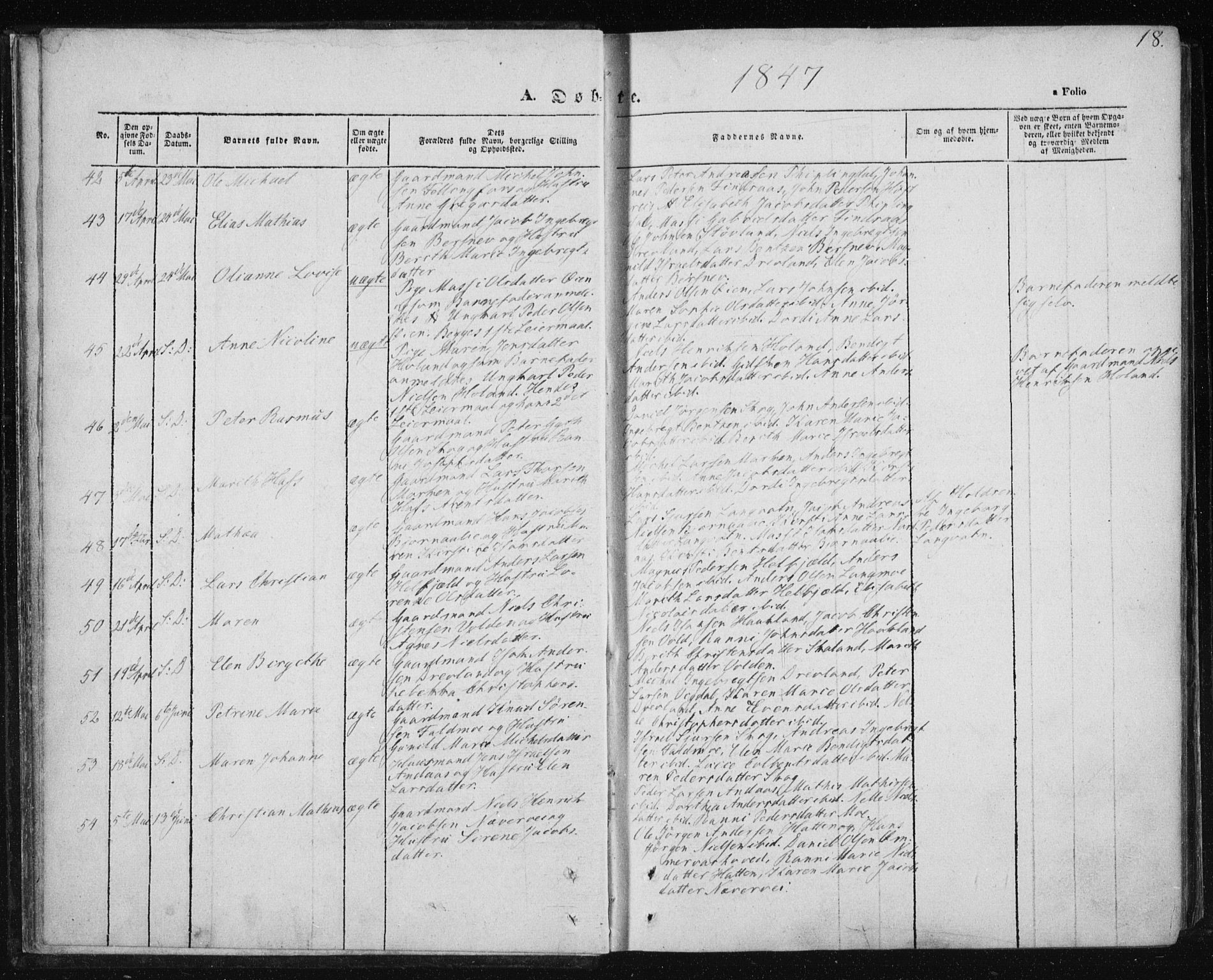 Ministerialprotokoller, klokkerbøker og fødselsregistre - Nordland, AV/SAT-A-1459/820/L0291: Parish register (official) no. 820A12, 1846-1854, p. 18