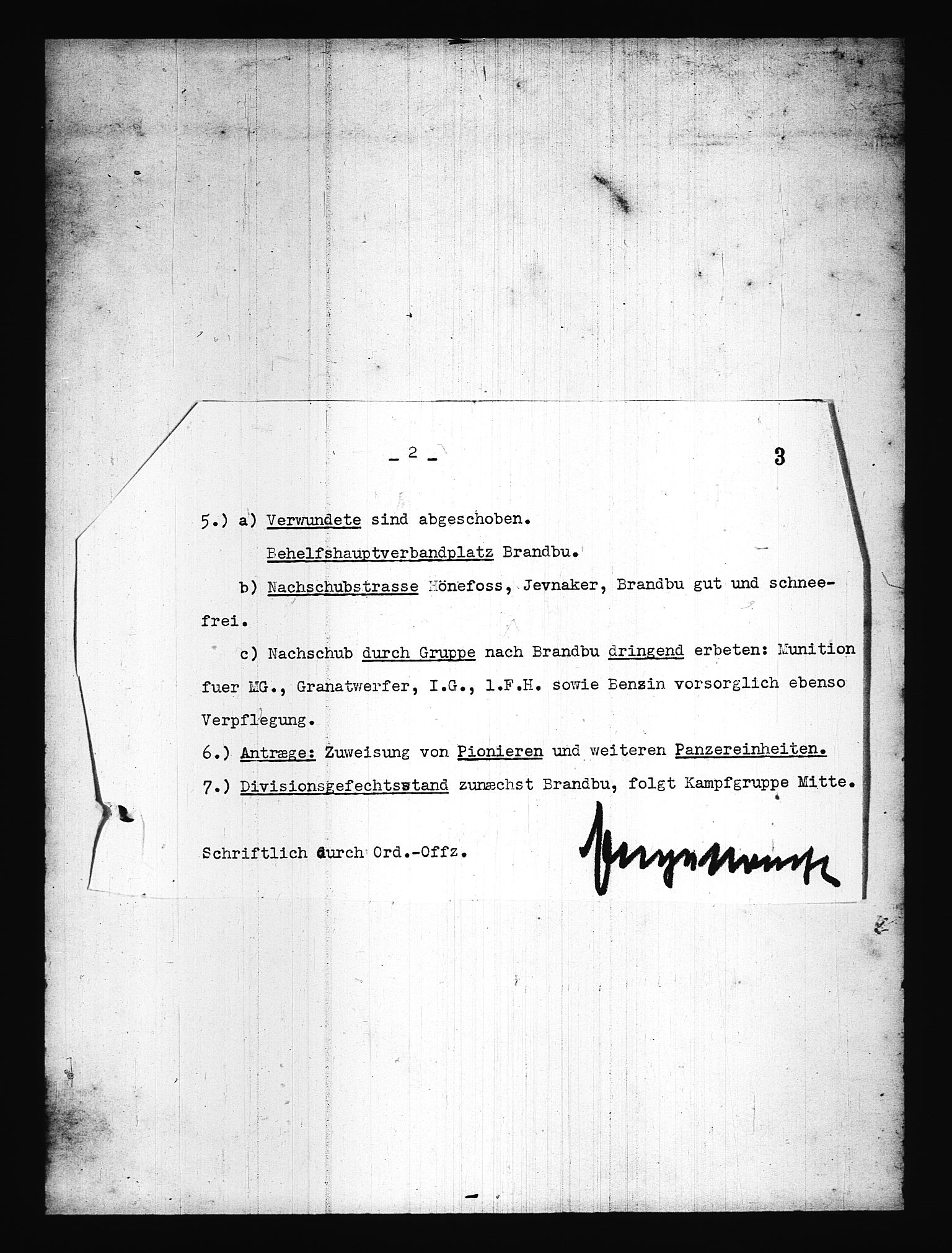 Documents Section, AV/RA-RAFA-2200/V/L0076: Amerikansk mikrofilm "Captured German Documents".
Box No. 715.  FKA jnr. 619/1954., 1940, p. 654