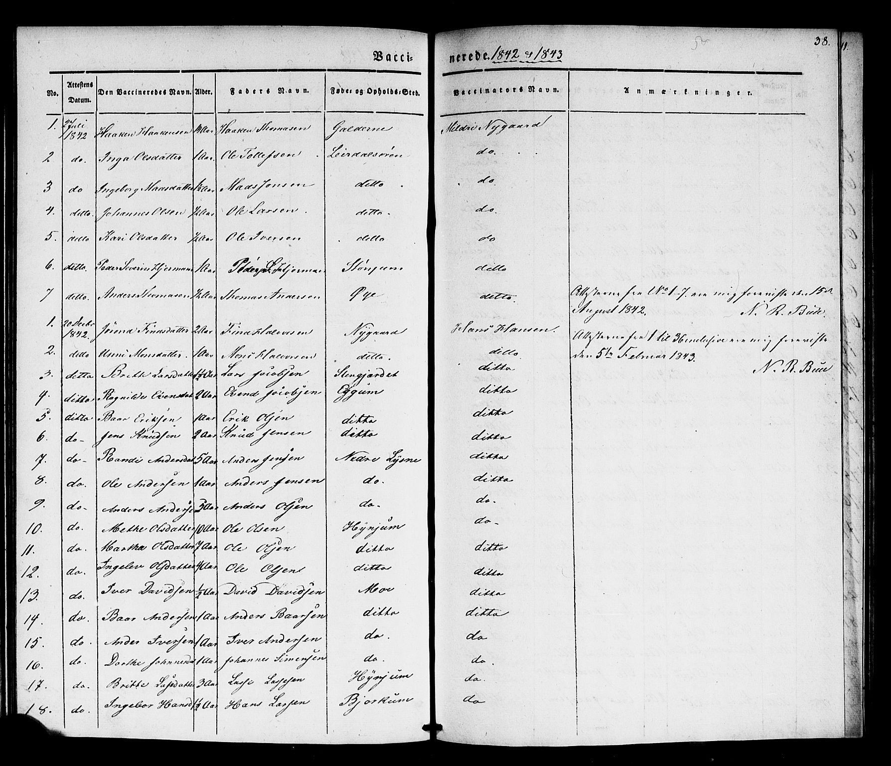 Lærdal sokneprestembete, SAB/A-81201: Parish register (official) no. A 18, 1834-1845, p. 38