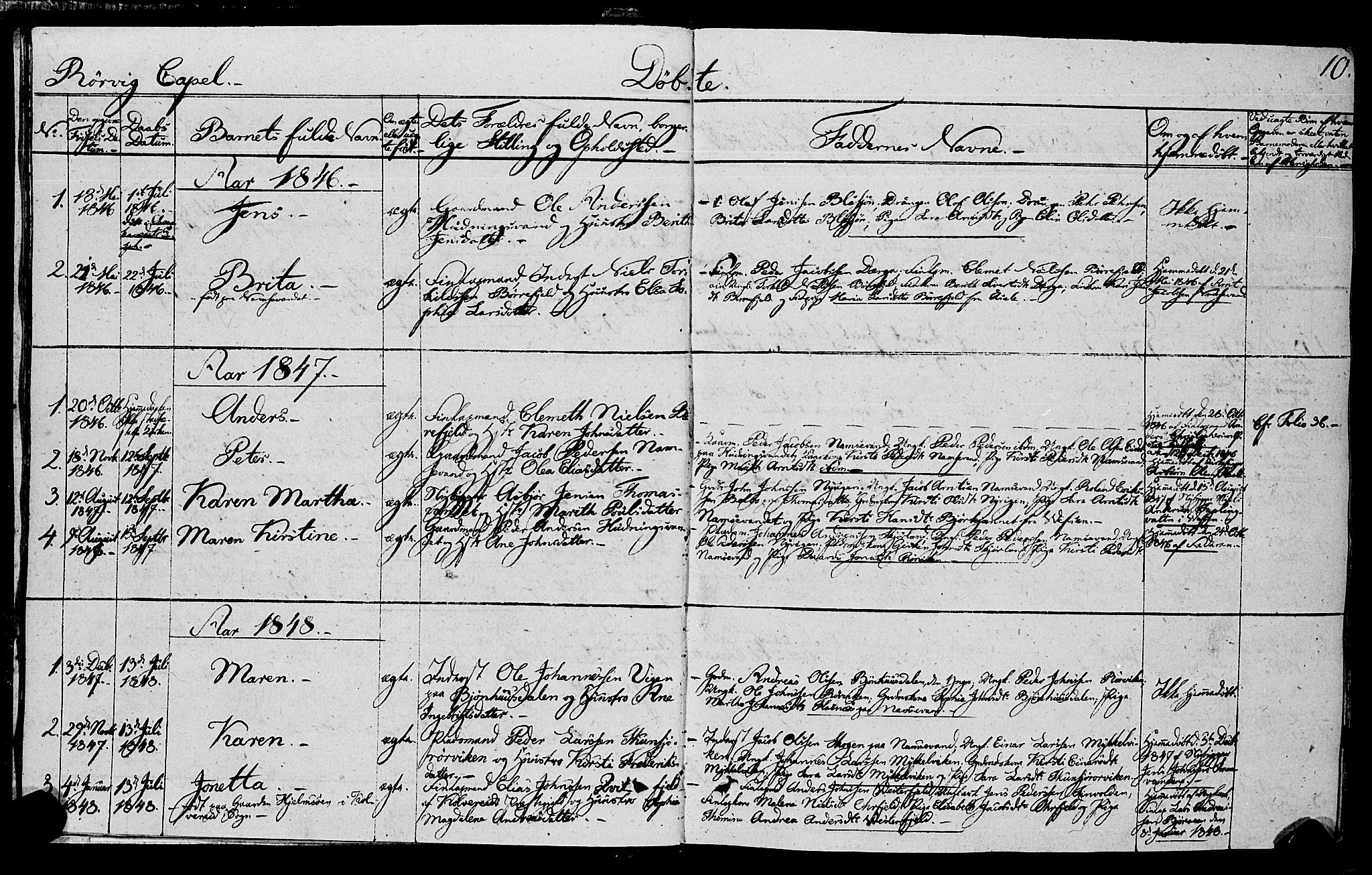 Ministerialprotokoller, klokkerbøker og fødselsregistre - Nord-Trøndelag, SAT/A-1458/762/L0538: Parish register (official) no. 762A02 /1, 1833-1879, p. 10