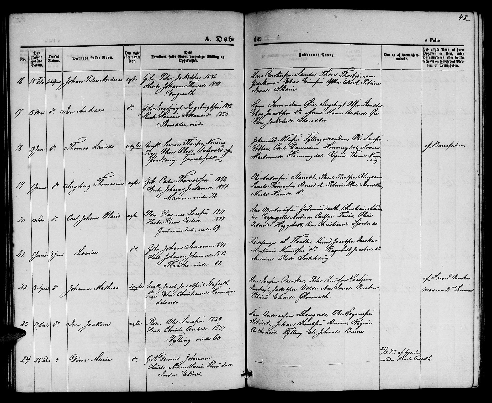 Ministerialprotokoller, klokkerbøker og fødselsregistre - Møre og Romsdal, AV/SAT-A-1454/524/L0364: Parish register (copy) no. 524C05, 1865-1879, p. 48