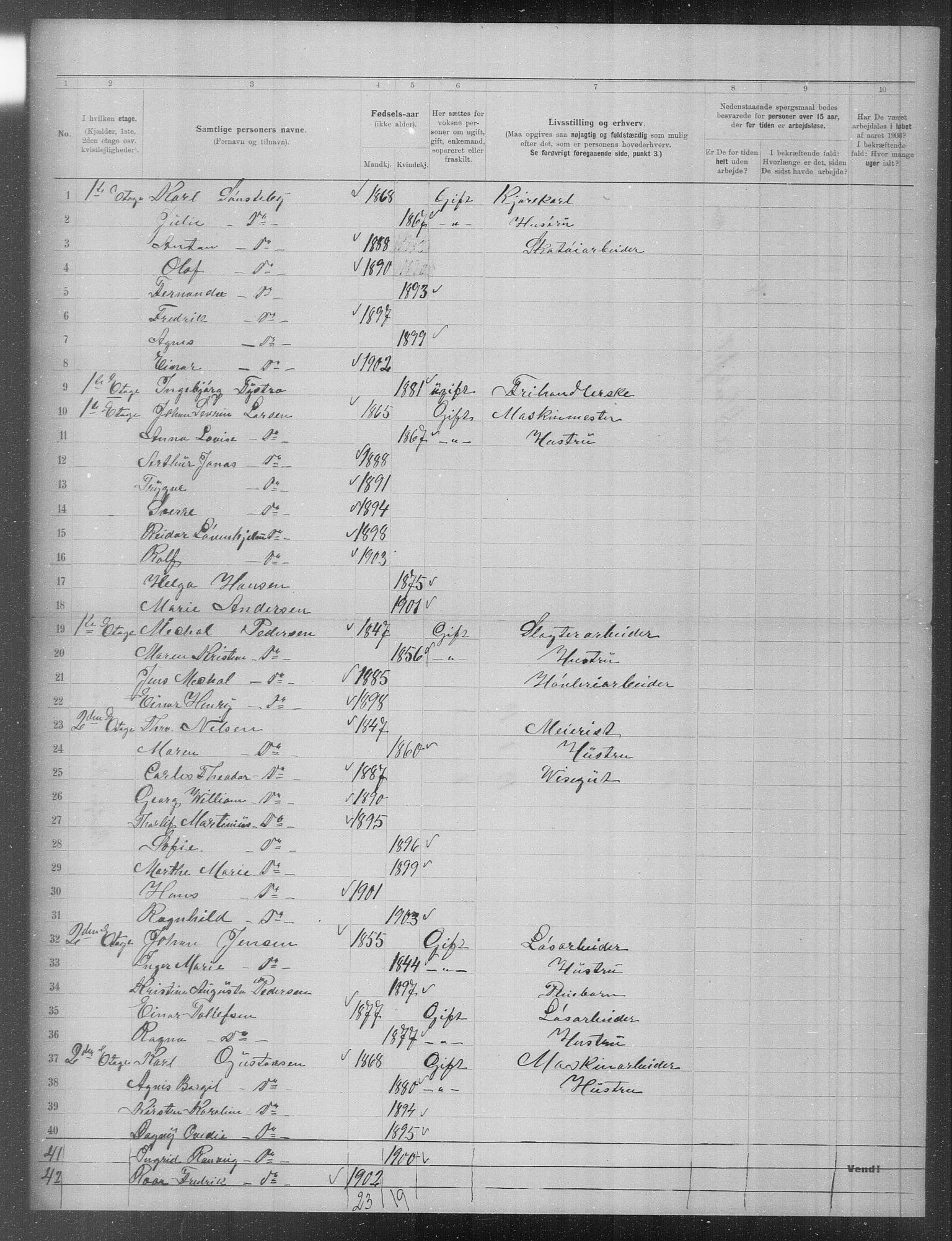 OBA, Municipal Census 1903 for Kristiania, 1903, p. 366