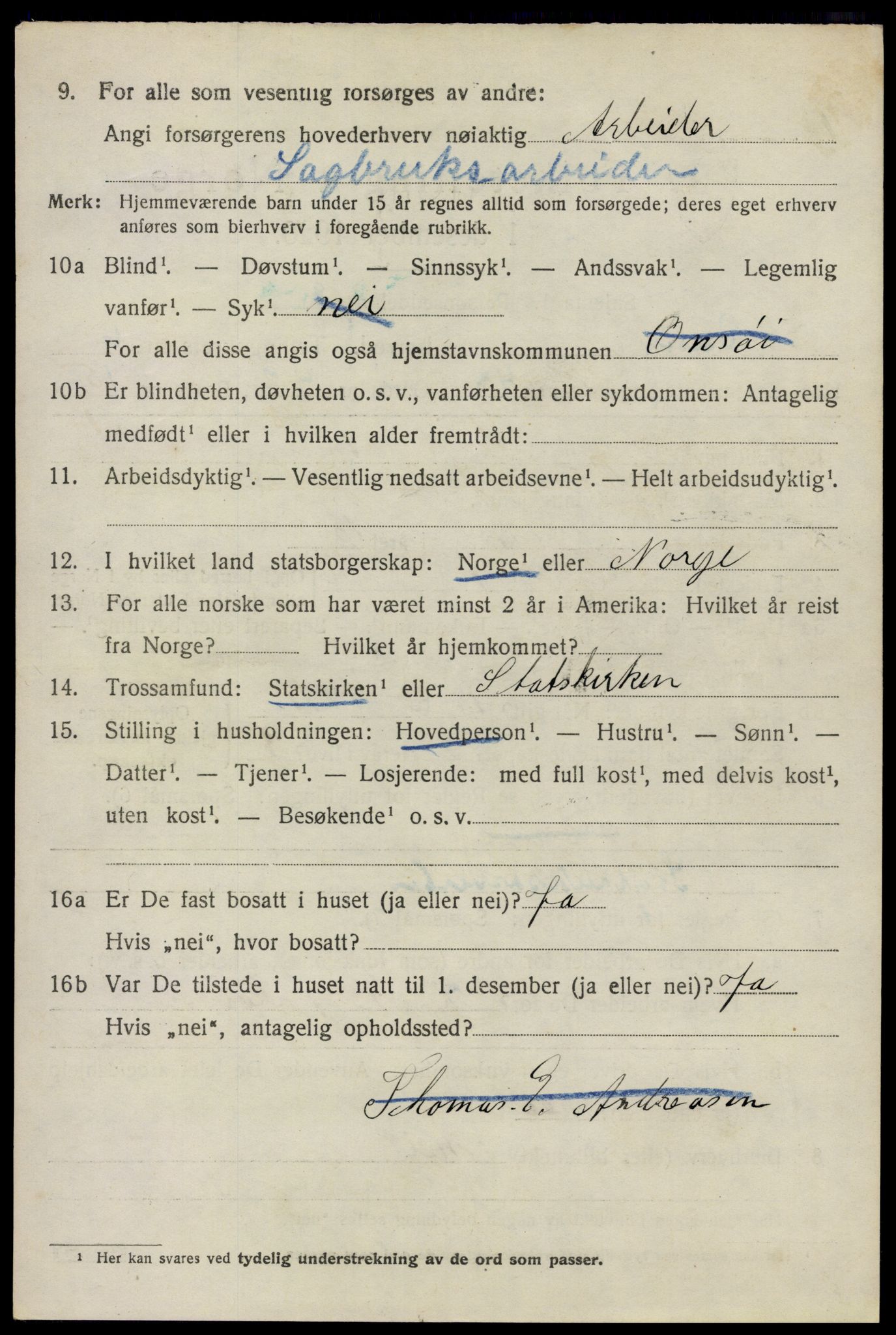 SAO, 1920 census for Onsøy, 1920, p. 9071