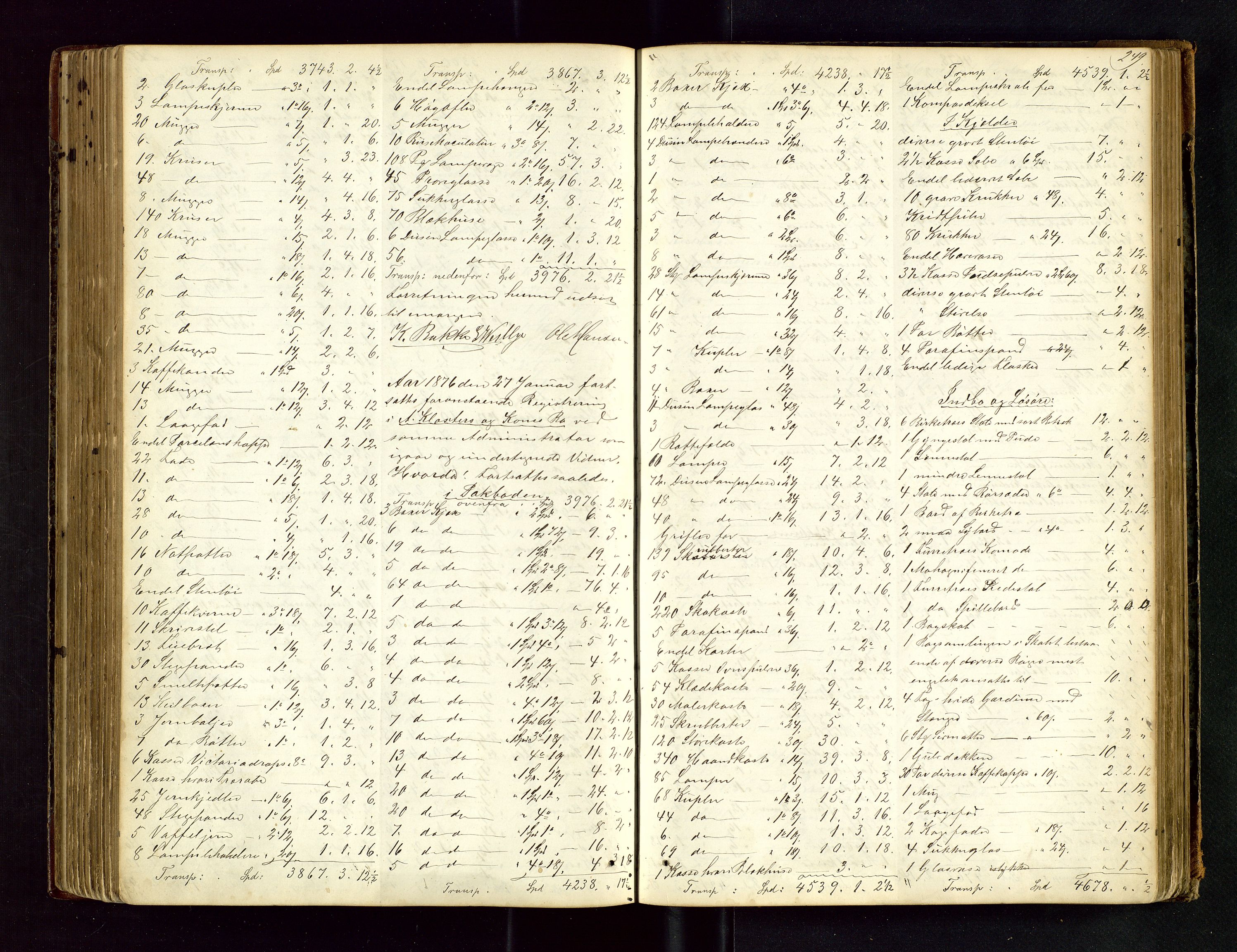Stavanger byfogd, AV/SAST-A-101408/001/5/50/503BA/L0003: Registreringsprotokoll, 1864-1882, p. 249