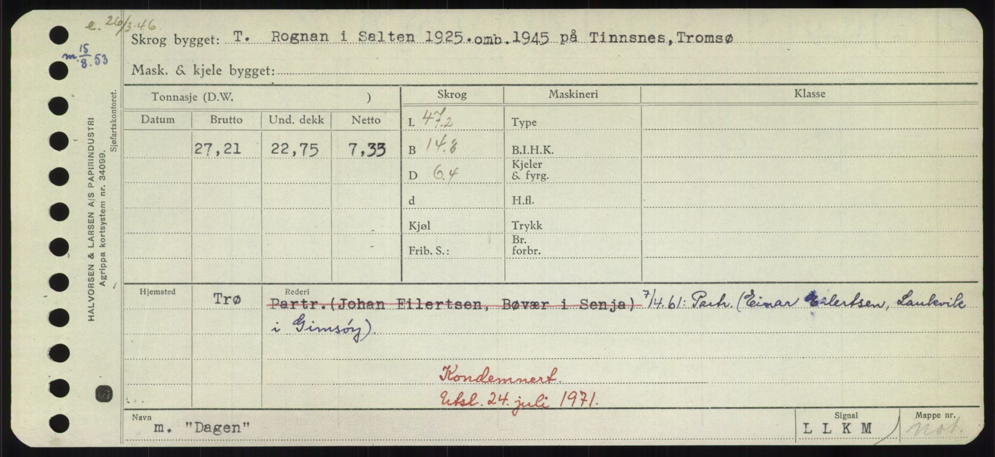 Sjøfartsdirektoratet med forløpere, Skipsmålingen, RA/S-1627/H/Hd/L0008: Fartøy, C-D, p. 317