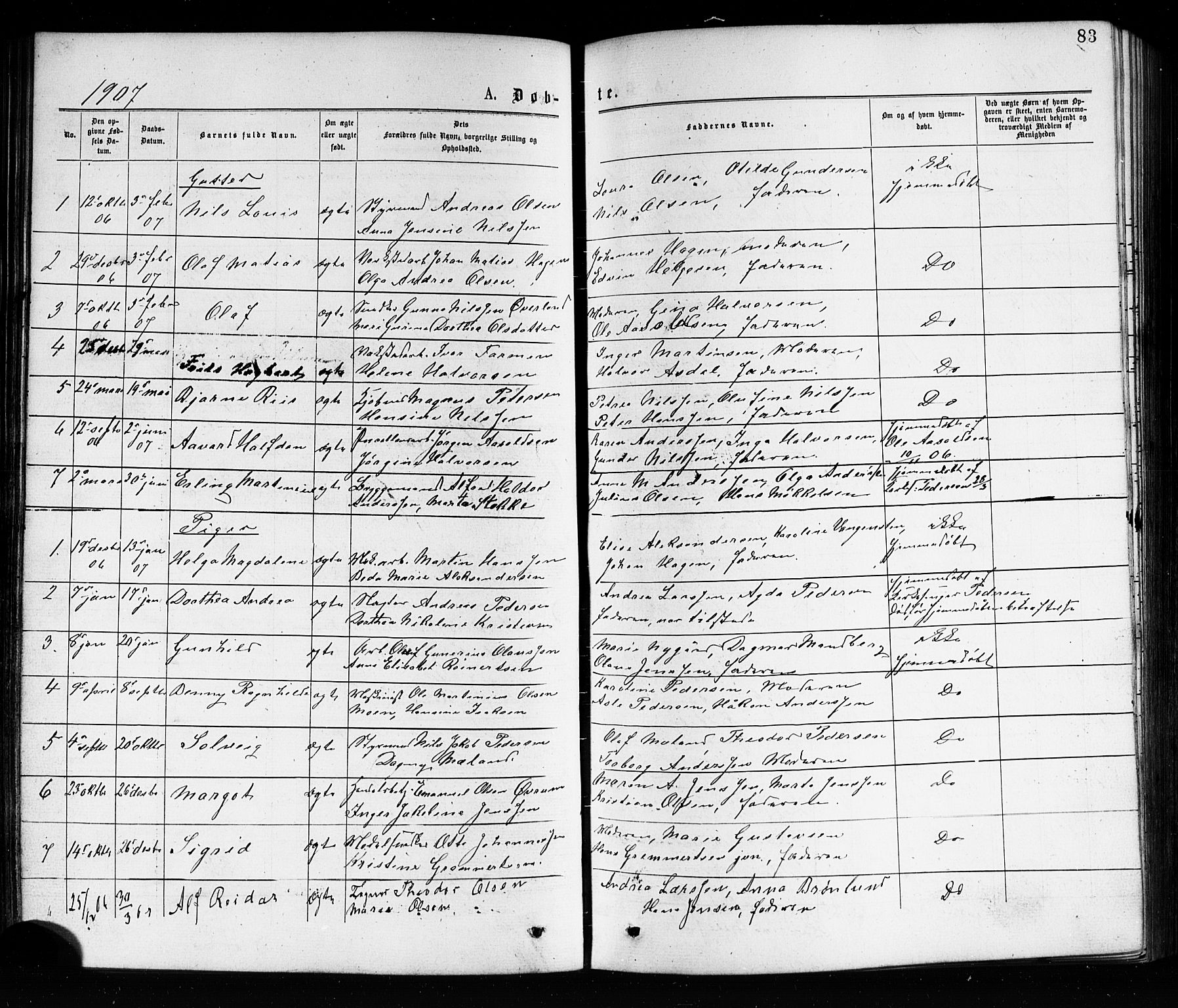 Porsgrunn kirkebøker , SAKO/A-104/G/Ga/L0003: Parish register (copy) no. I 3, 1877-1915, p. 83