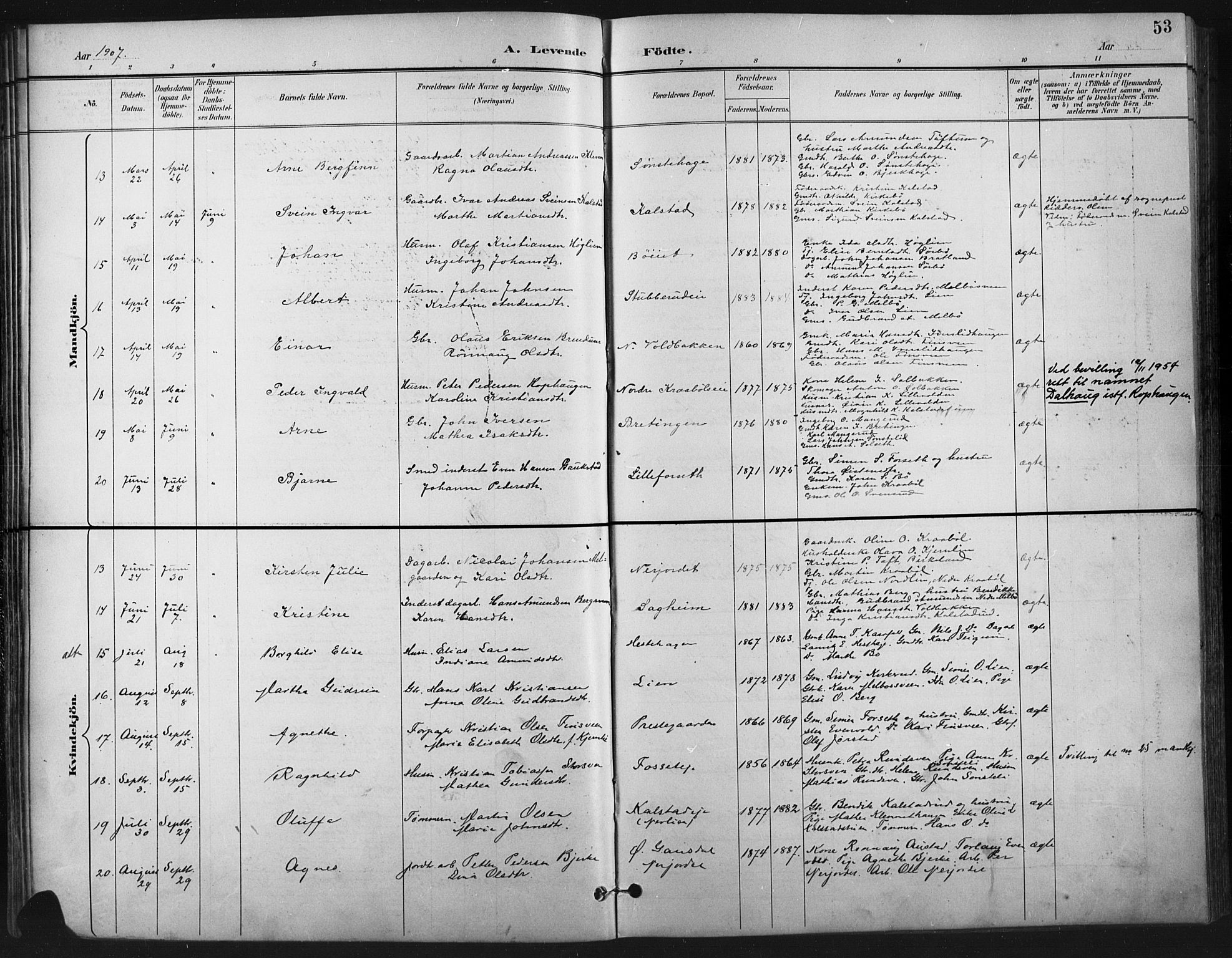 Vestre Gausdal prestekontor, AV/SAH-PREST-094/H/Ha/Hab/L0003: Parish register (copy) no. 3, 1896-1925, p. 53