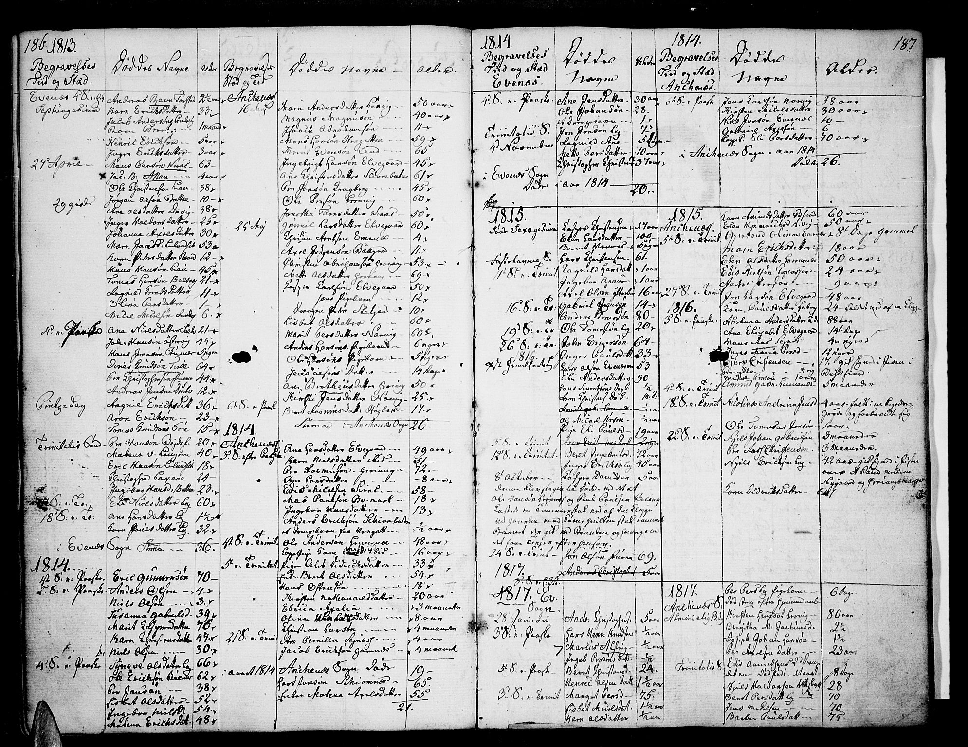 Ministerialprotokoller, klokkerbøker og fødselsregistre - Nordland, SAT/A-1459/863/L0893: Parish register (official) no. 863A05, 1794-1821, p. 186-187
