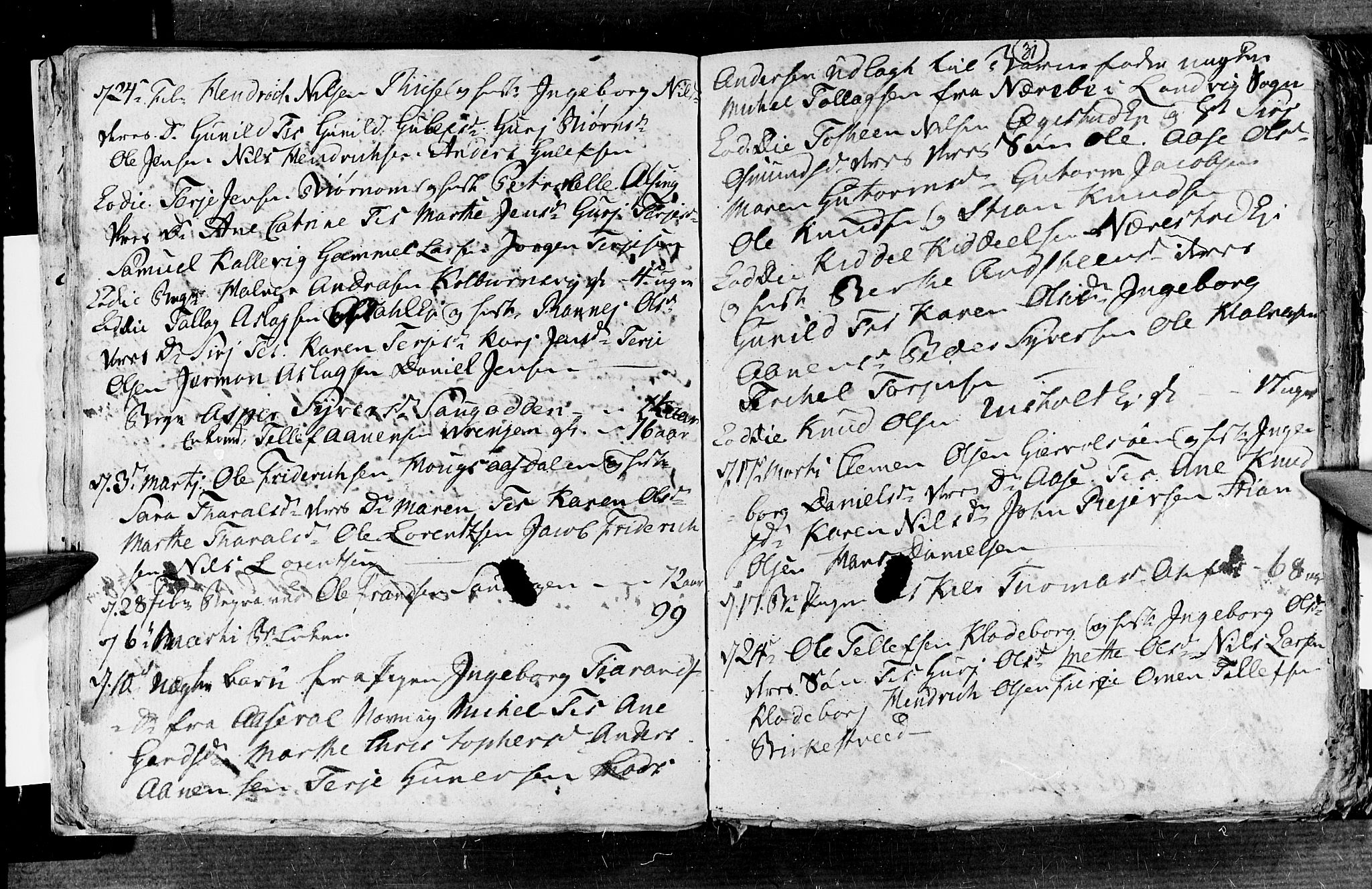 Øyestad sokneprestkontor, SAK/1111-0049/F/Fb/L0002: Parish register (copy) no. B 2, 1795-1807, p. 31