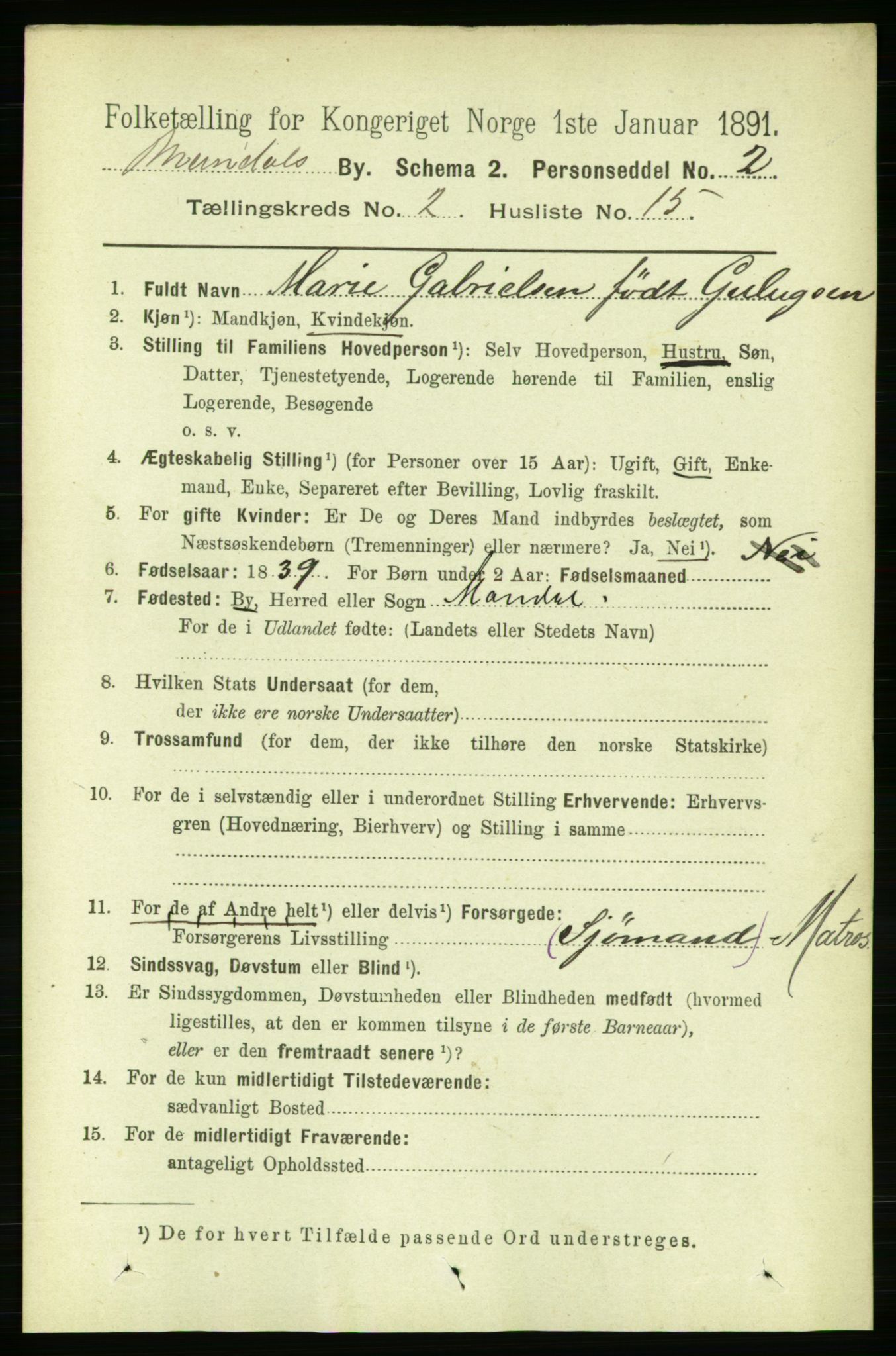 RA, 1891 census for 1002 Mandal, 1891, p. 1565