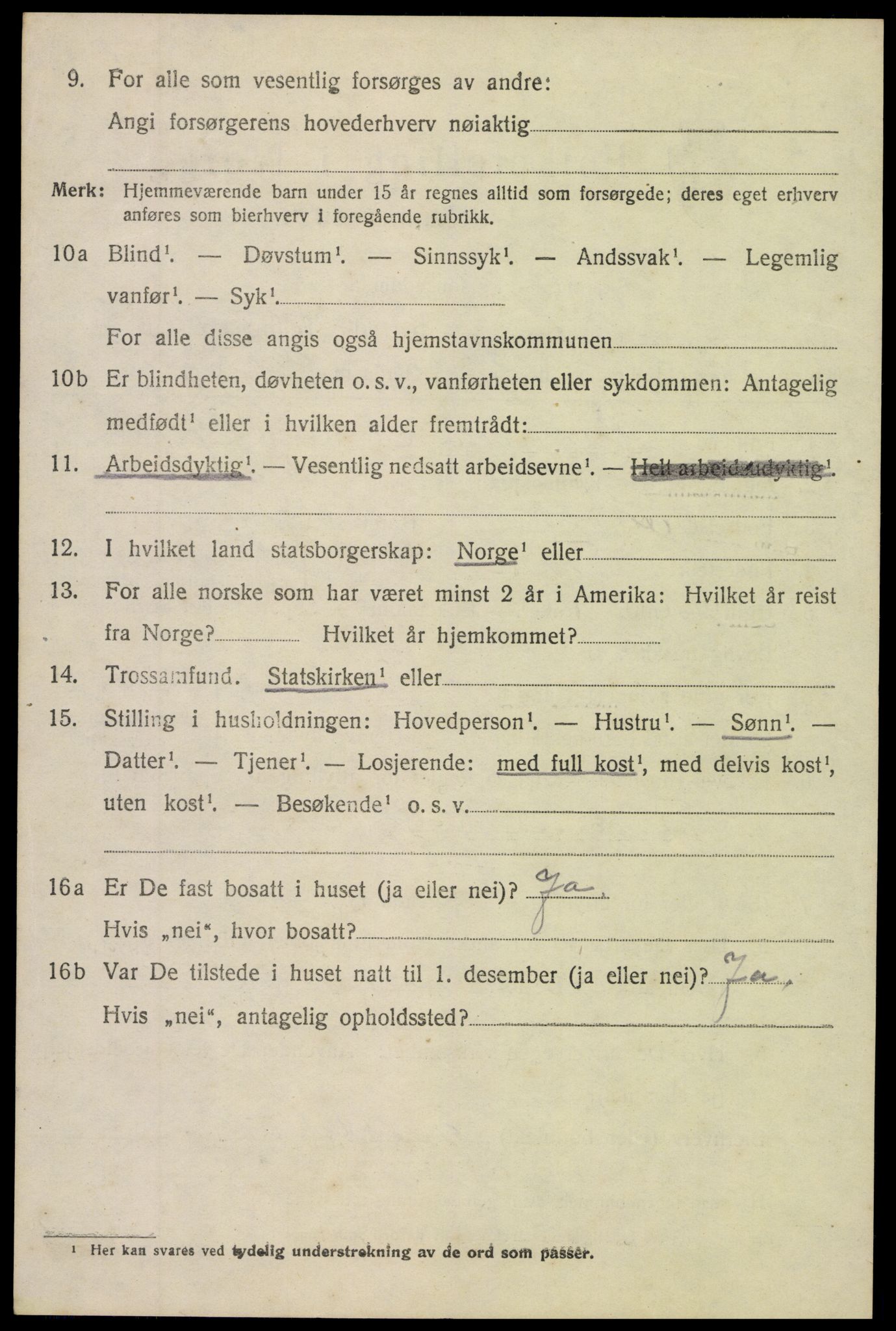 SAH, 1920 census for Torpa, 1920, p. 1664