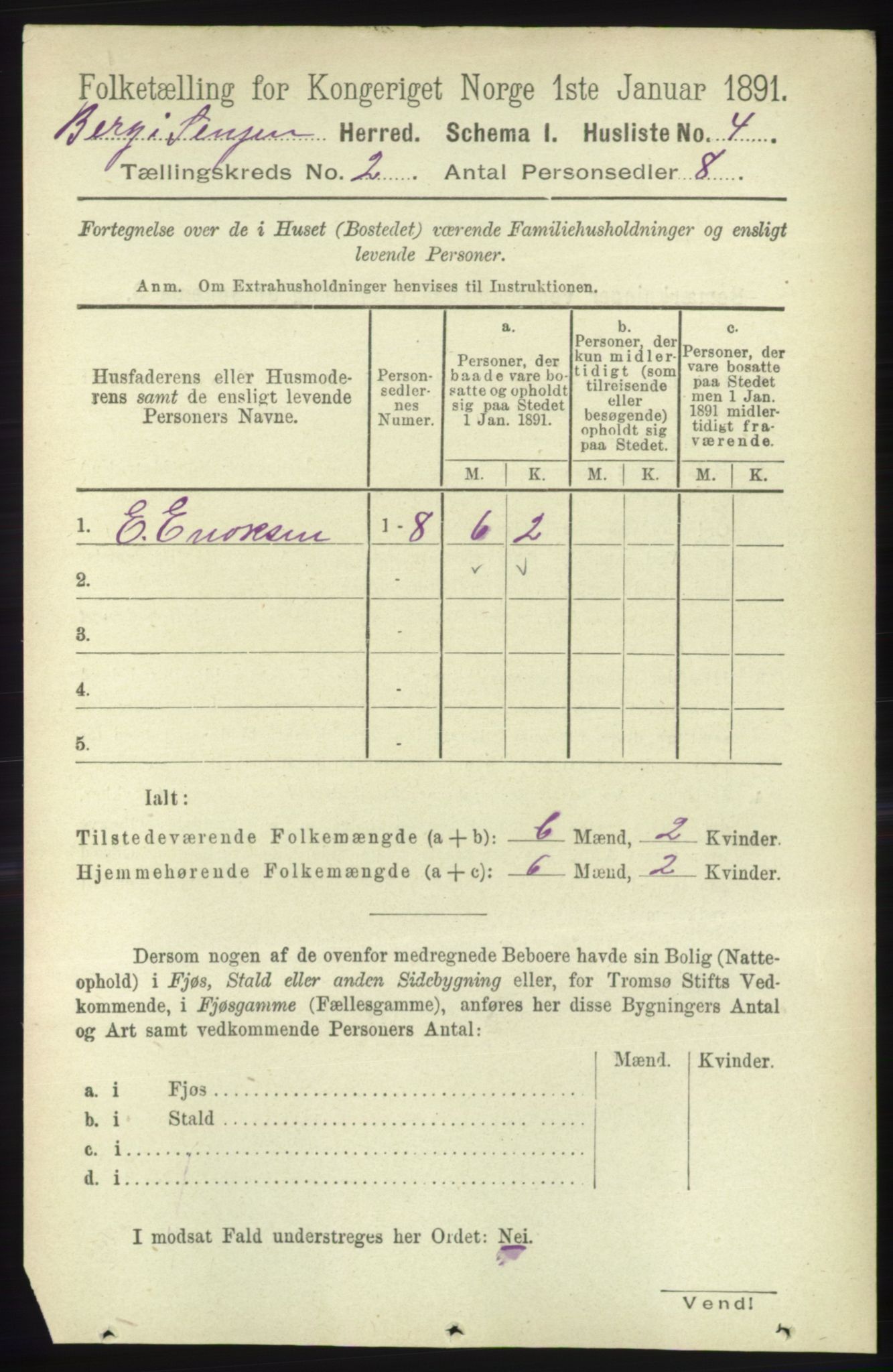 RA, 1891 census for 1929 Berg, 1891, p. 580