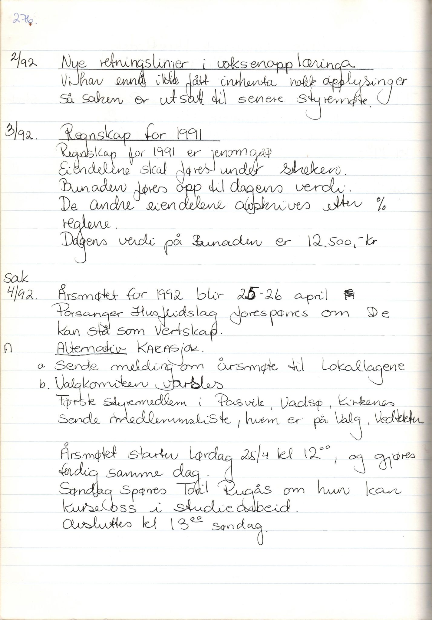 Finnmark Husflidslag, FMFB/A-1134/A/L0003: Møtebok, 1983-1994, p. 400