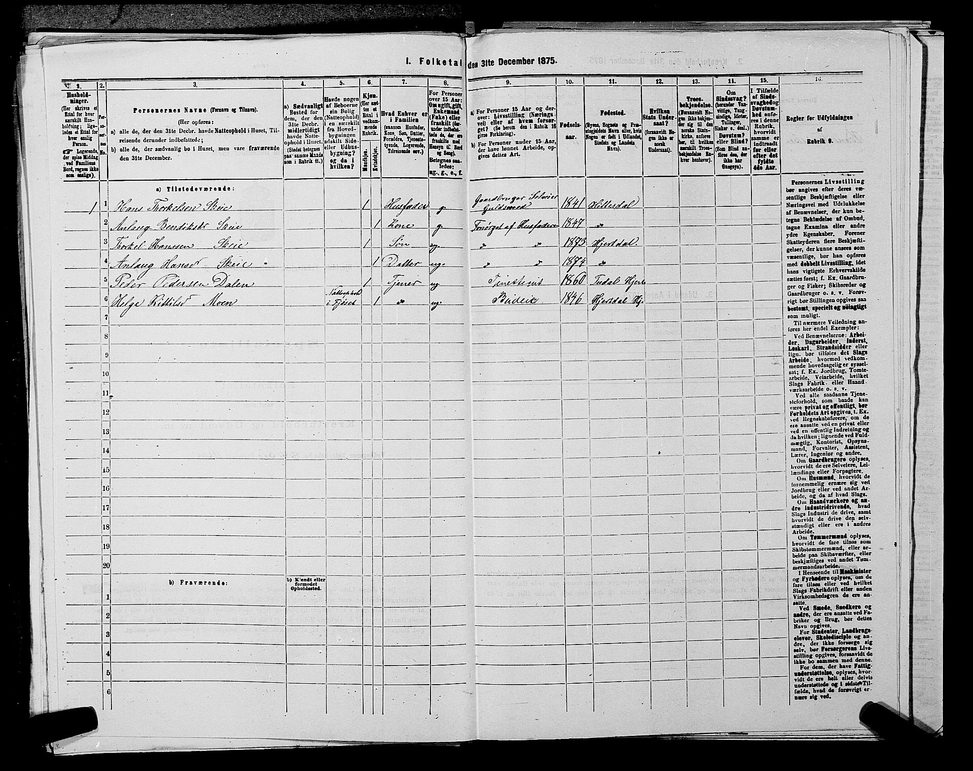 SAKO, 1875 census for 0827P Hjartdal, 1875, p. 308