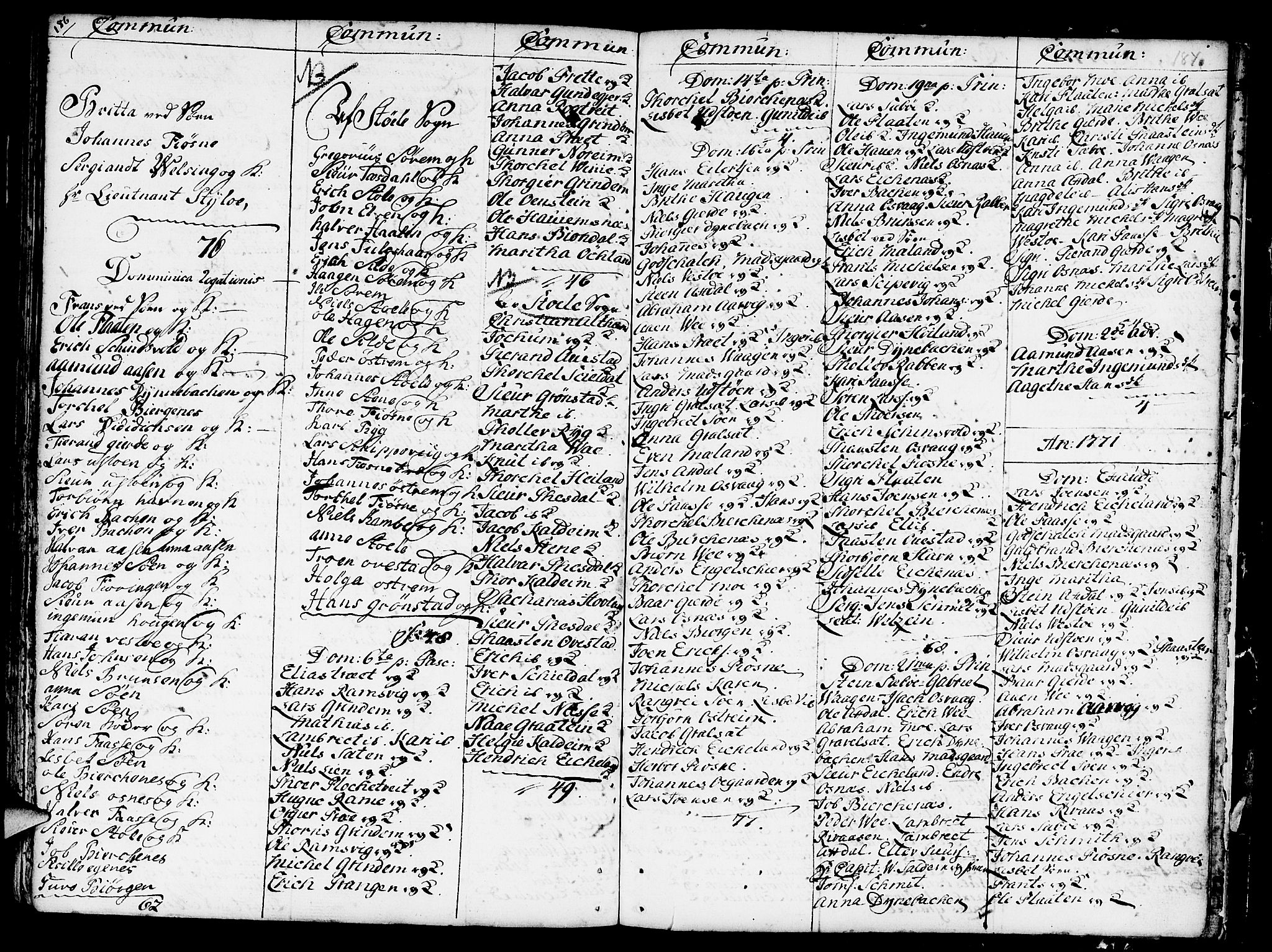 Etne sokneprestembete, SAB/A-75001/H/Haa: Parish register (official) no. A 3 /3, 1755-1782, p. 184