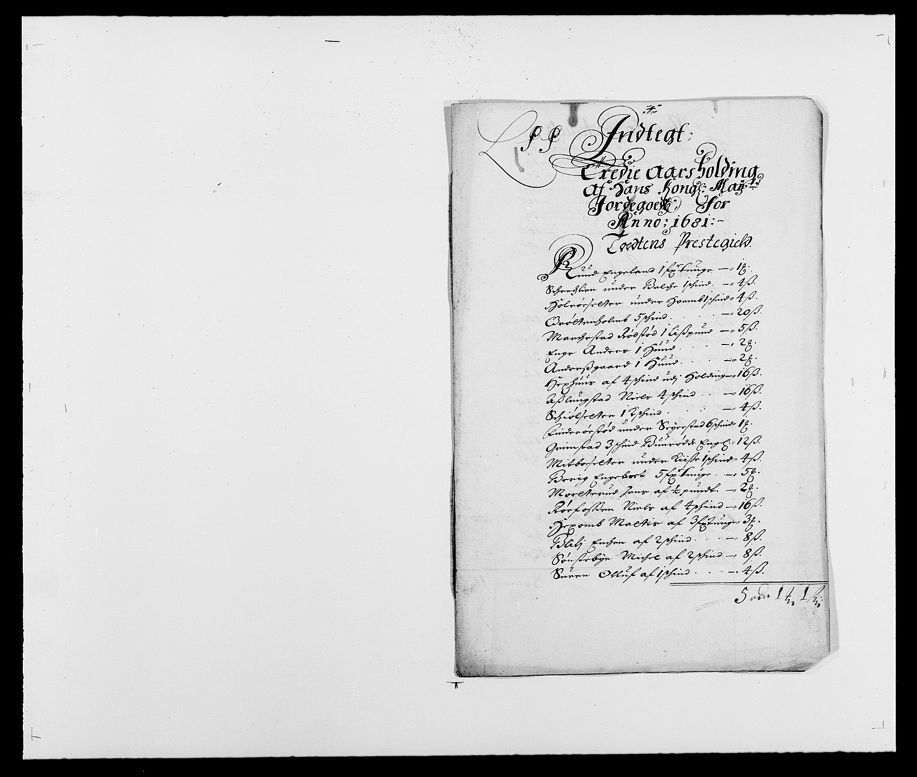 Rentekammeret inntil 1814, Reviderte regnskaper, Fogderegnskap, RA/EA-4092/R18/L1278: Fogderegnskap Hadeland, Toten og Valdres, 1681, p. 155