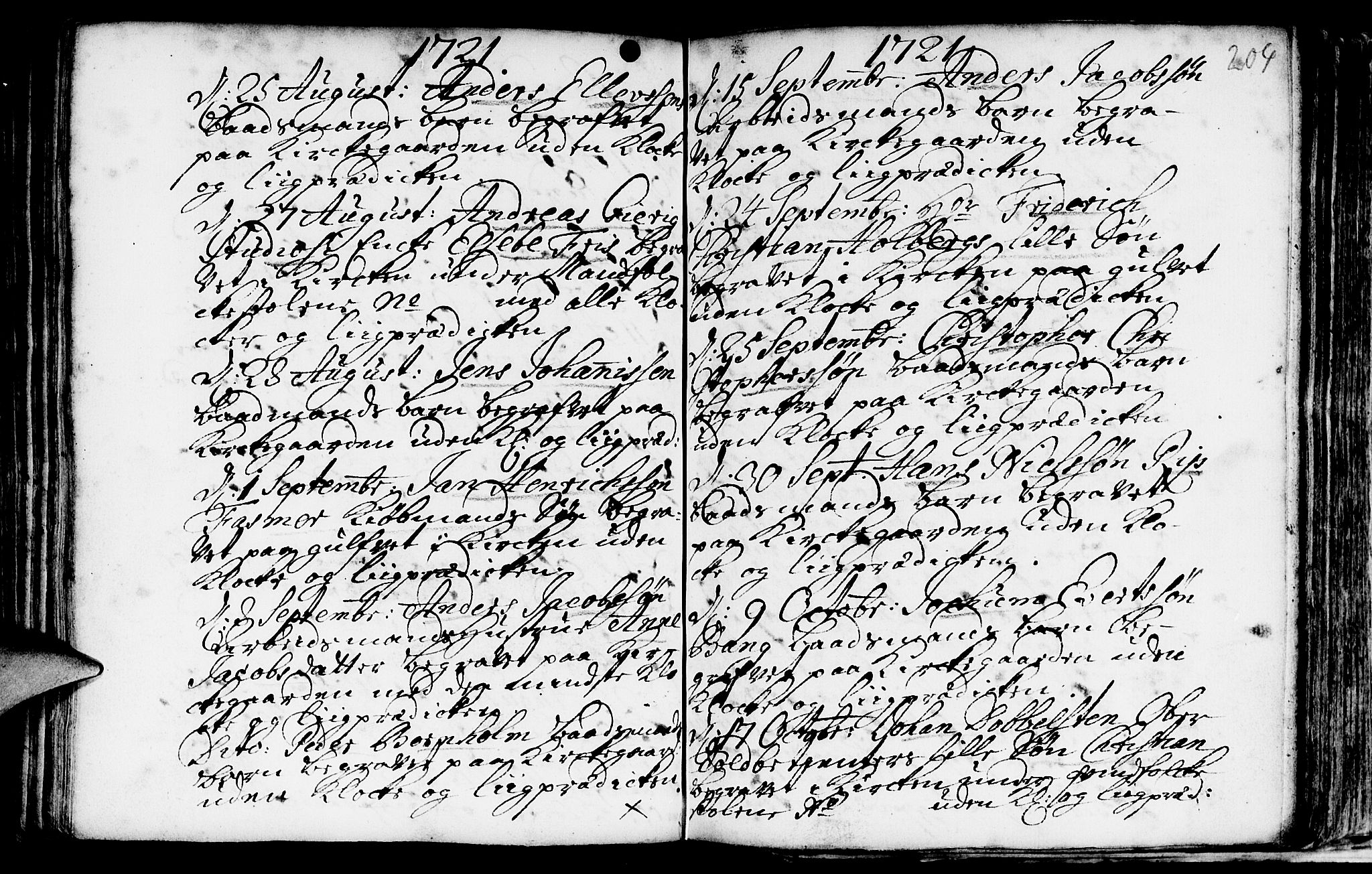 Nykirken Sokneprestembete, SAB/A-77101/H/Haa/L0009: Parish register (official) no. A 9, 1689-1759, p. 204