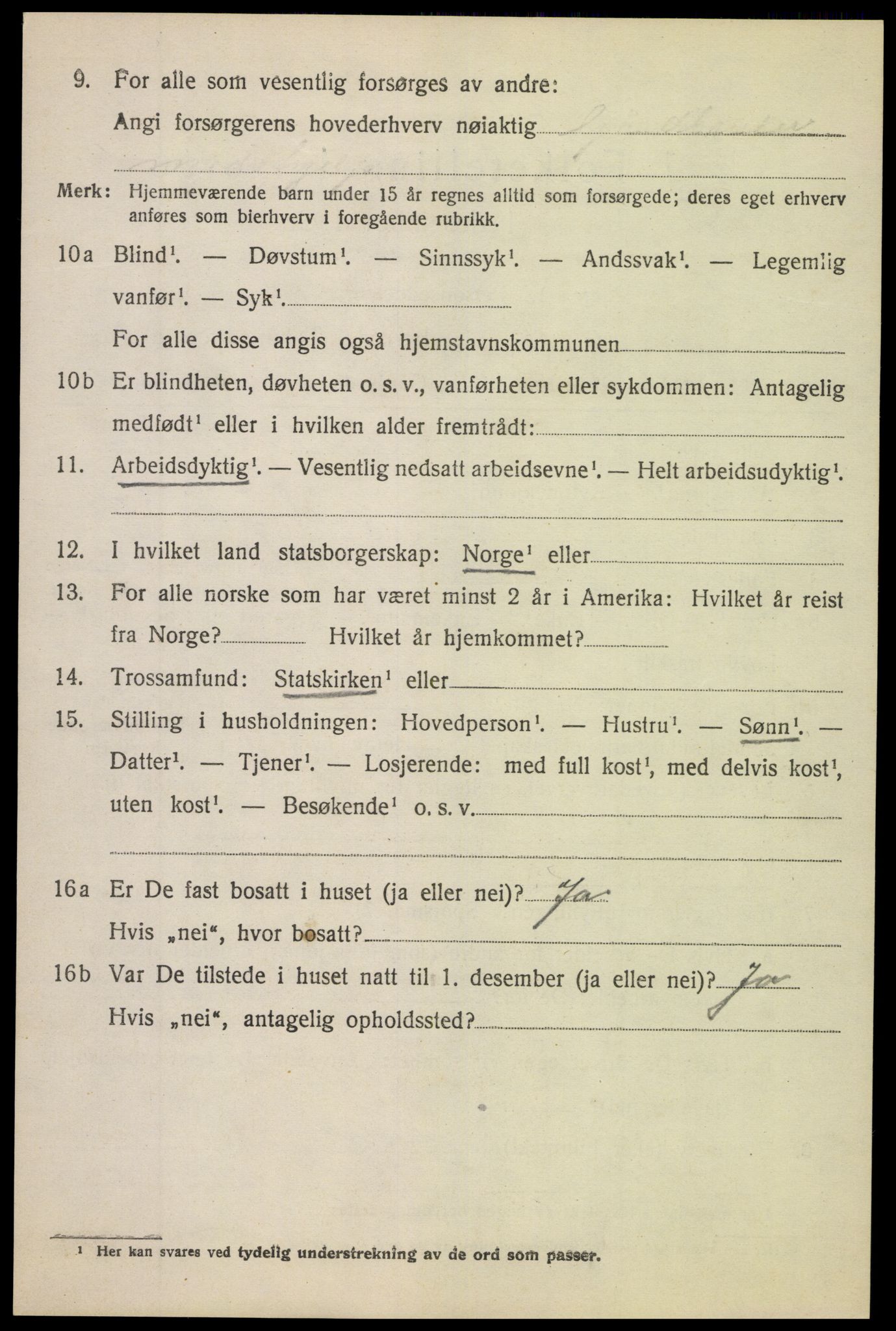 SAH, 1920 census for Vang (Oppland), 1920, p. 1362