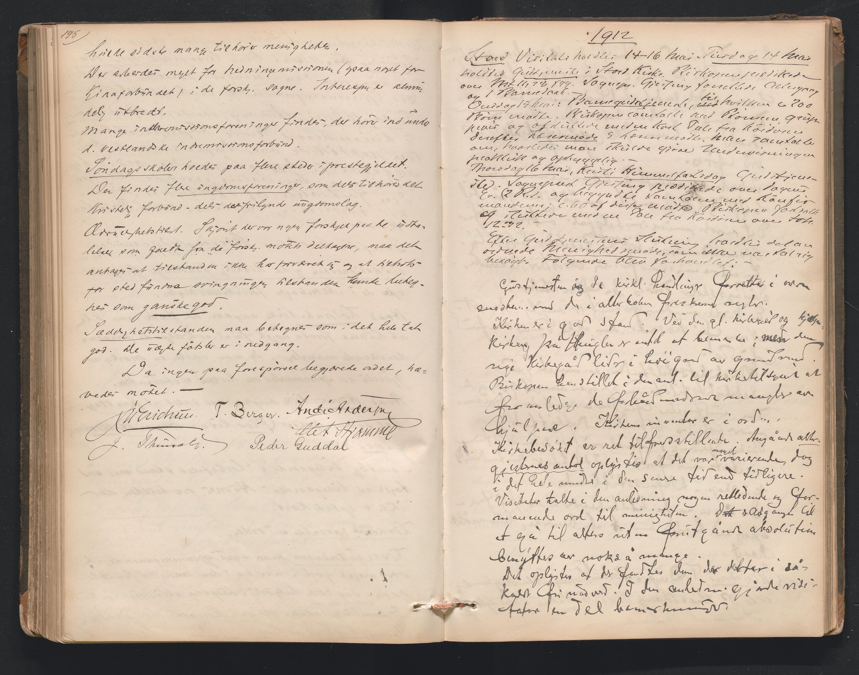 Nordre Sunnhordland prosti, AV/SAB-A-99912/F/L0001: Visitasprotokoll , 1860-1959, p. 195