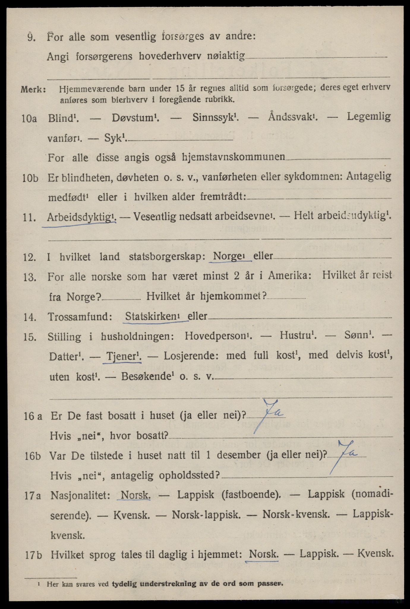 SAT, 1920 census for Soknedal, 1920, p. 4737